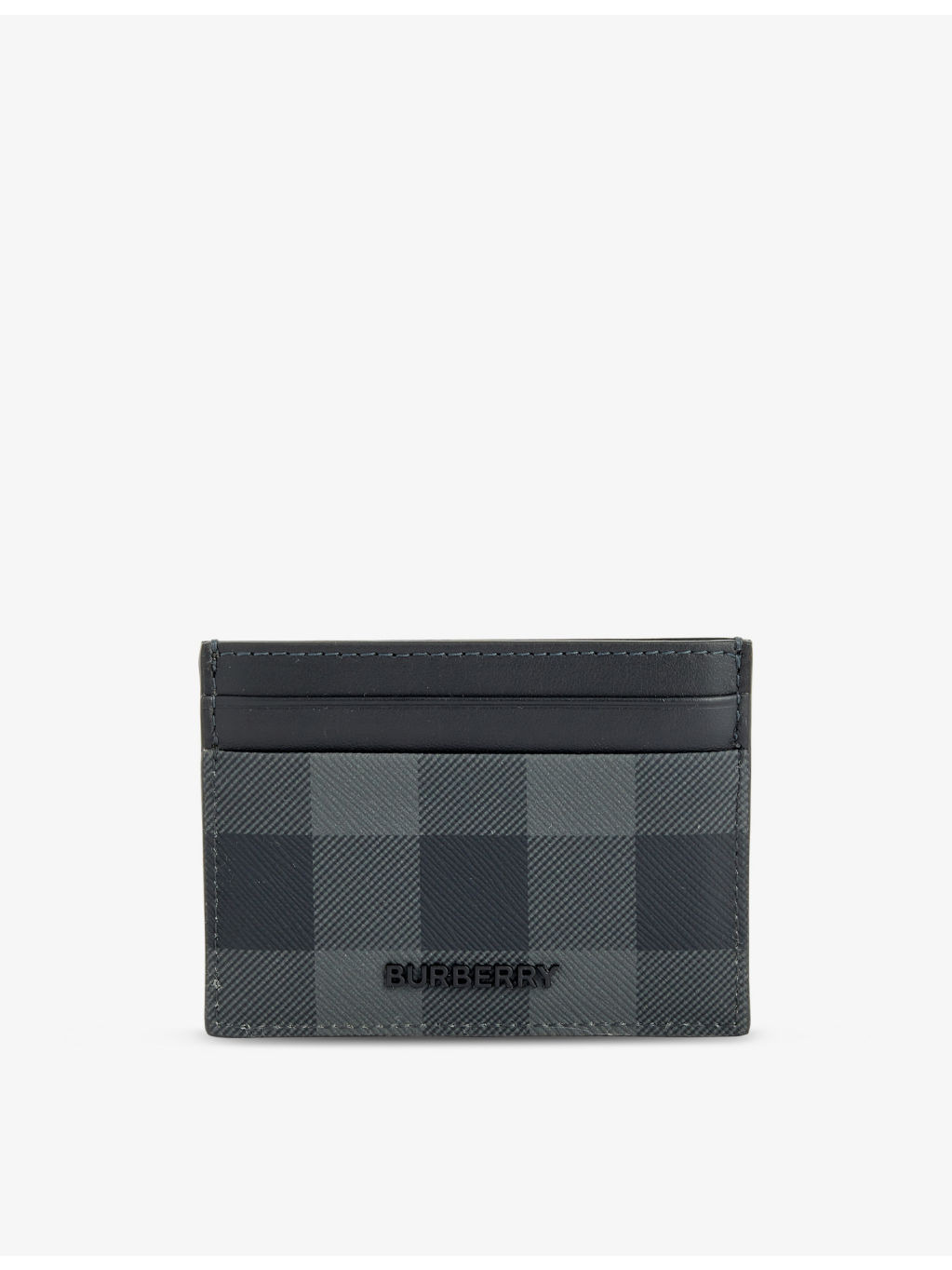 Checked coated-canvas cardholder - 1