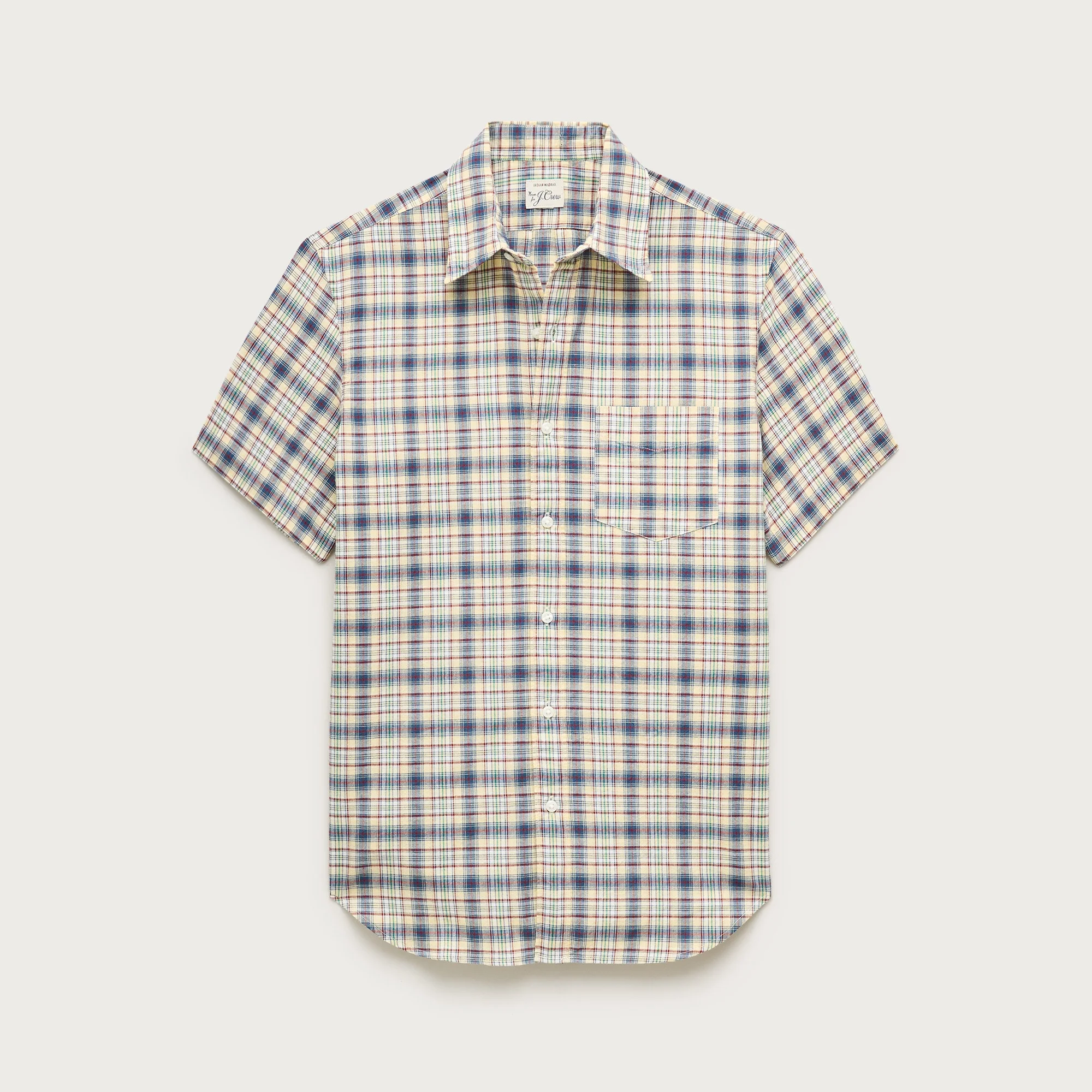 Short-sleeve shirt in Indian madras plaid - 1