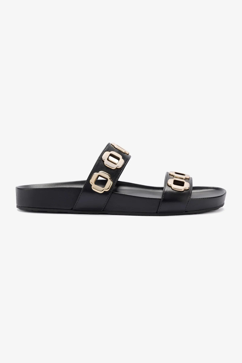 Milan Slide In Black Leather 1