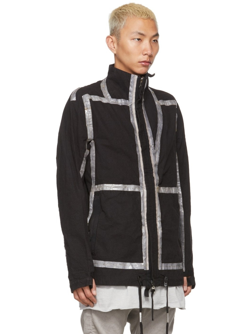 backsible 금속 손질 zipped 재킷 2