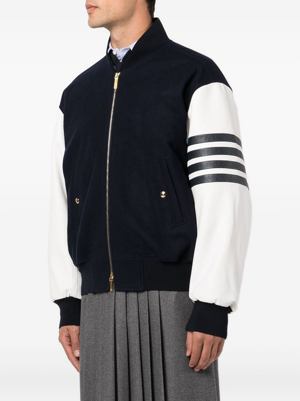 4-Bar stripe bomber jacket - 3