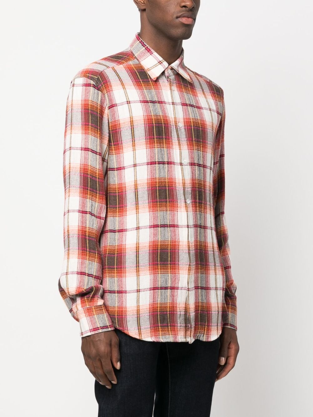 plaid-check pattern shirt - 3
