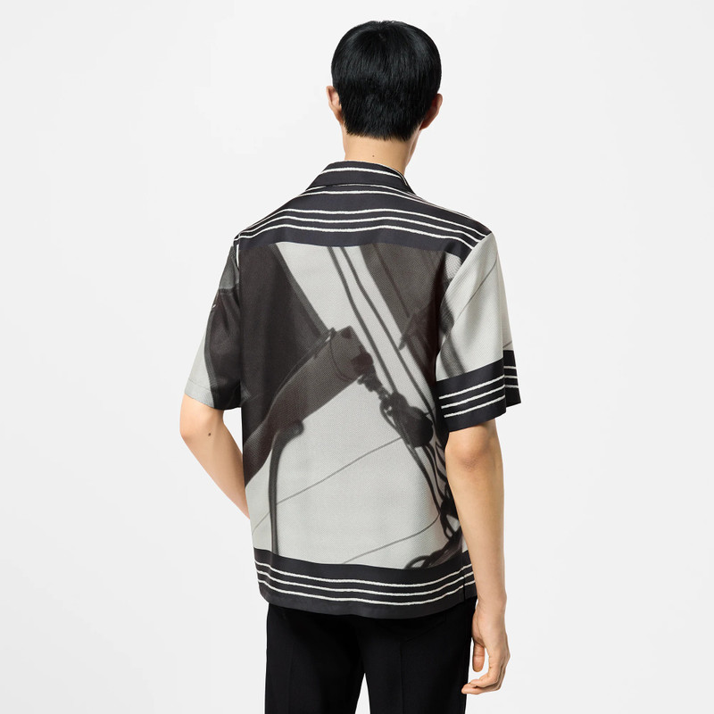 Printed Short-Sleeved Silk Shirt 5