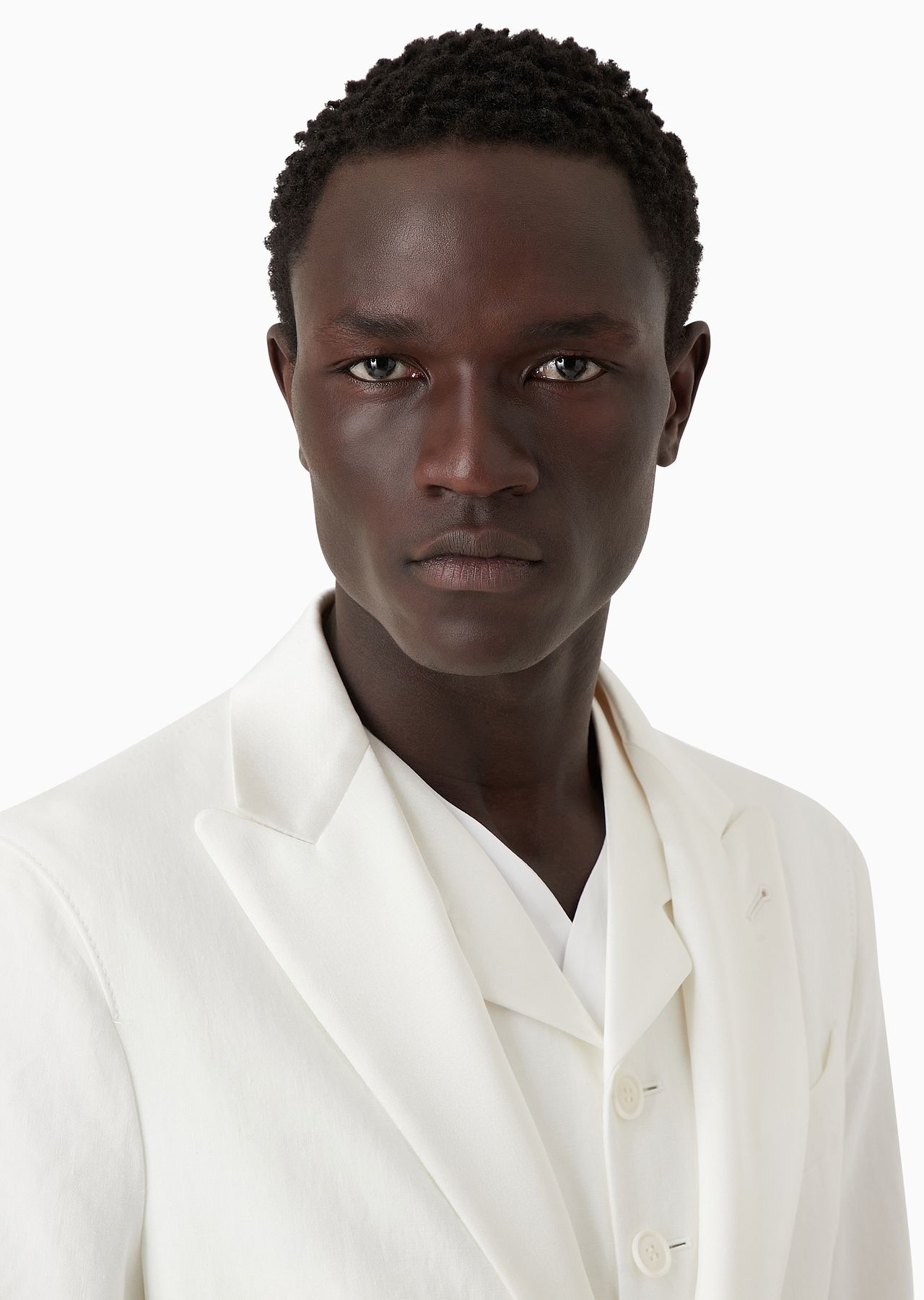 Upton line single-breasted tuxedo jacket in linen canvas - 6