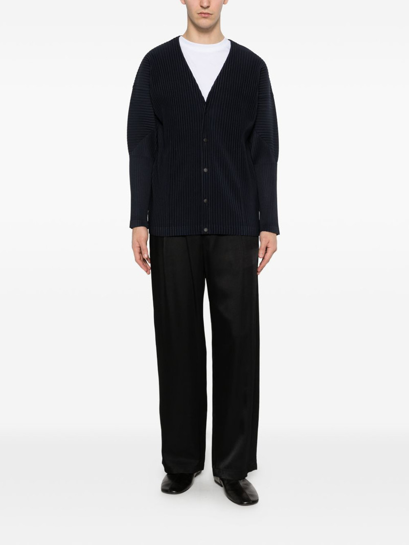 ISSEY MIYAKE pleated buttoned cardigan outlook