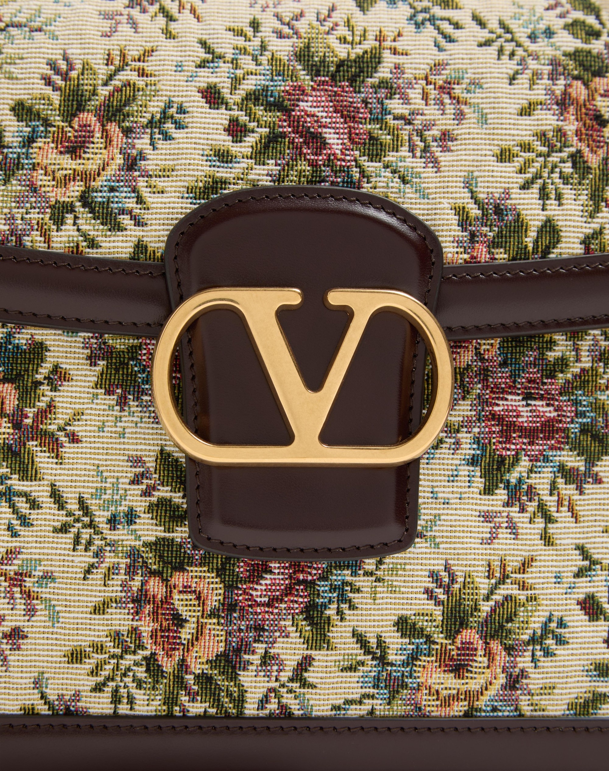 VALENTINO GARAVANI 9TO5 SHOULDER BAG IN PAPIER FLORAL JACQUARD FABRIC - 8