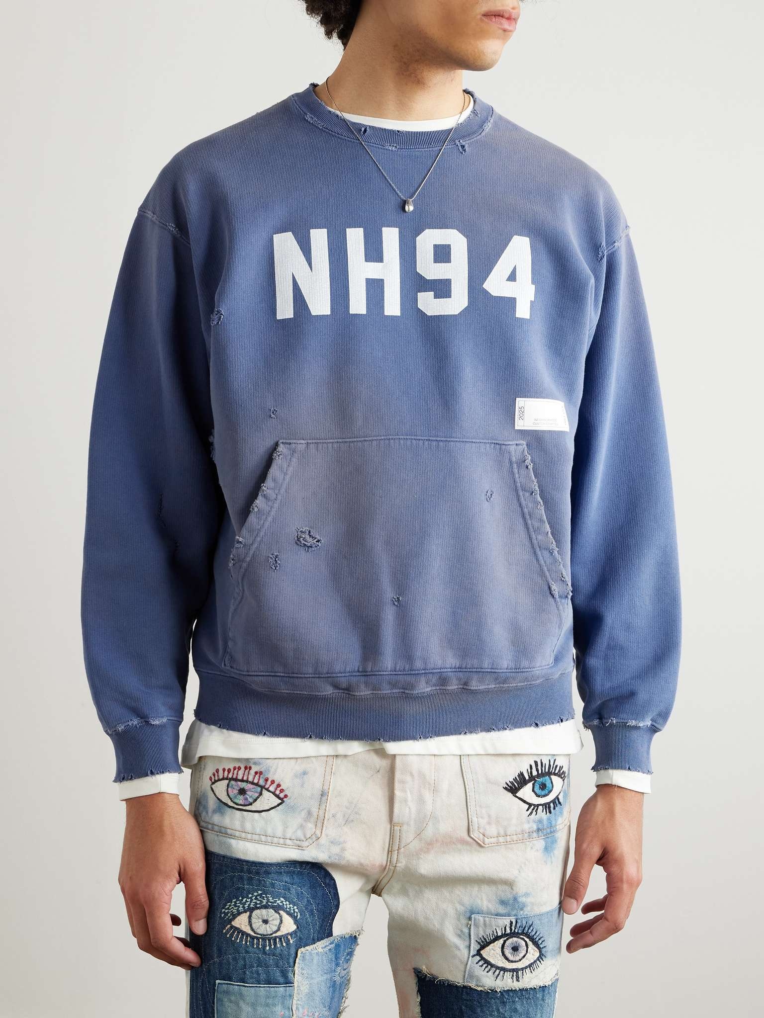Savage Printed Distressed Cotton-Jersey Sweatshirt - 3