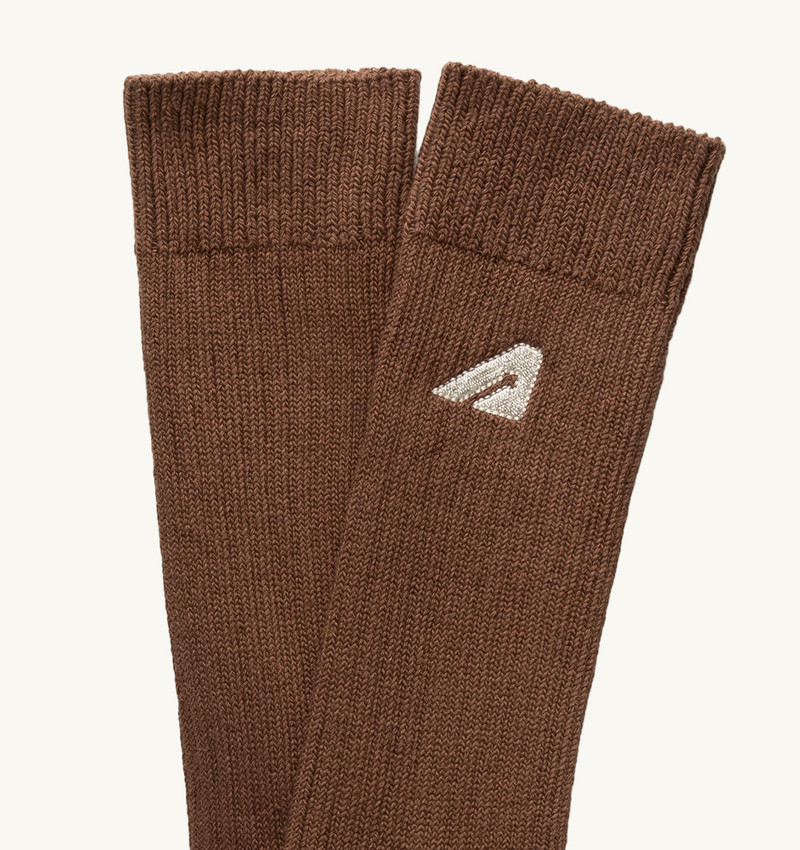 AUTRY UNISEX SOCKS IN BROWN KNITTED COTTON outlook