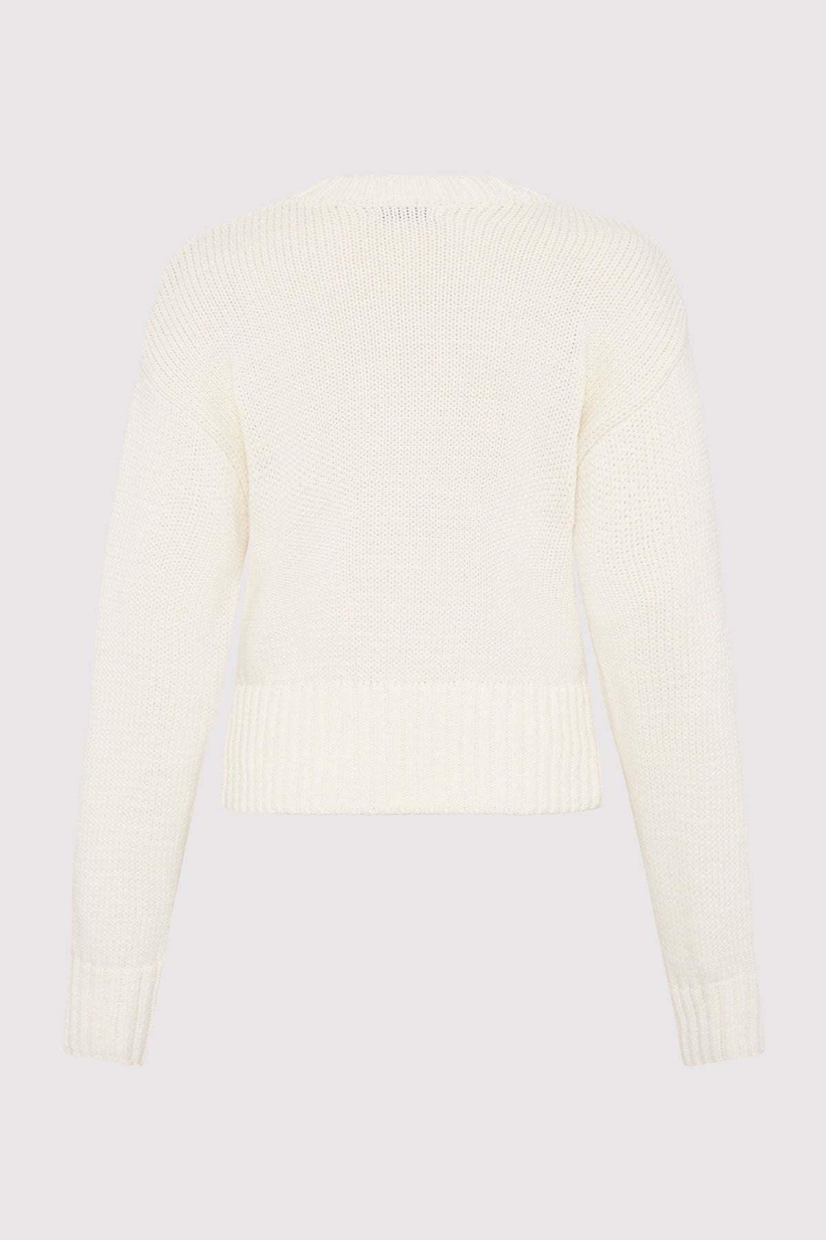 Linen Silk Blend Jumper - Salt - 6