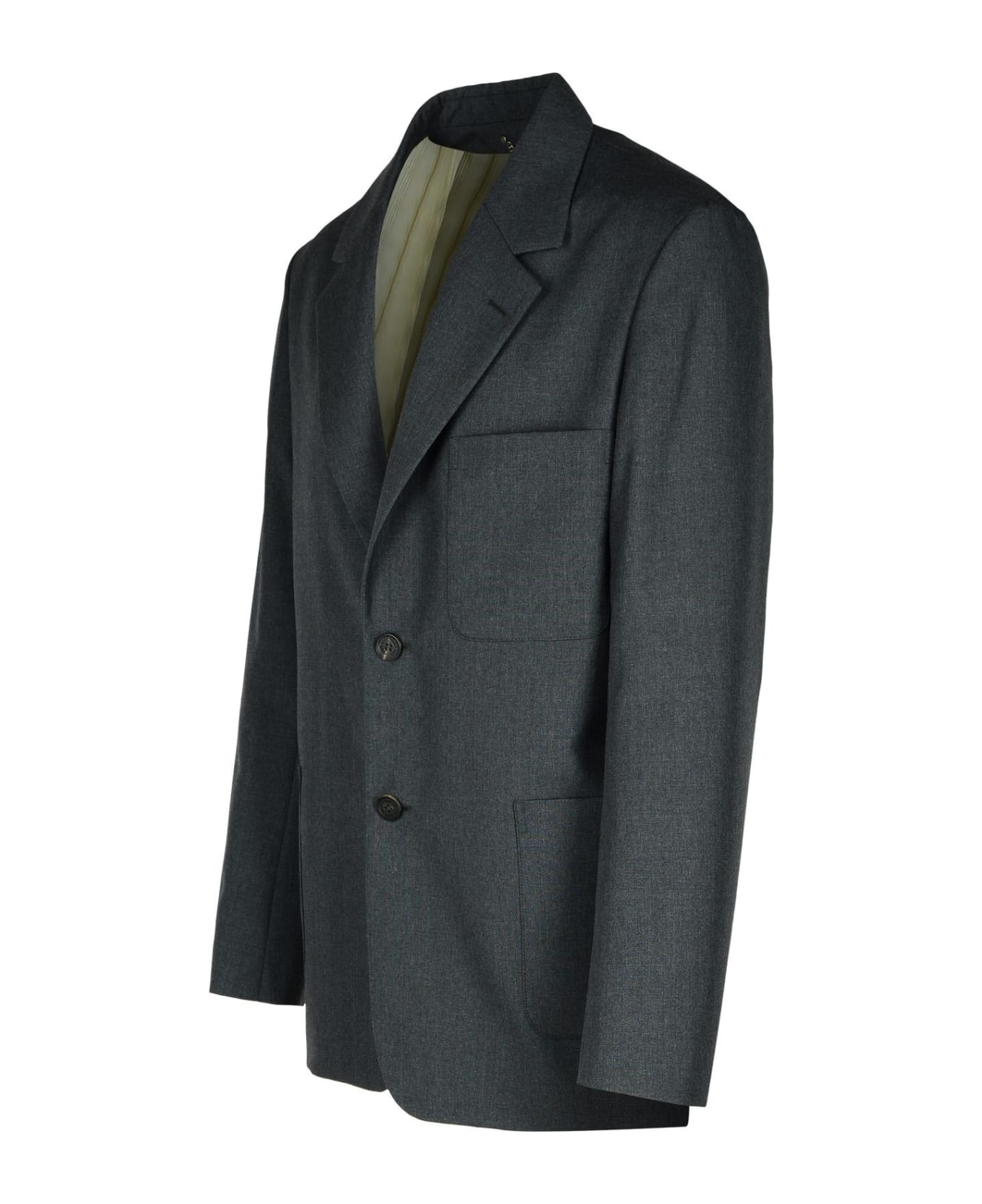 Grey Wool Blazer - 2