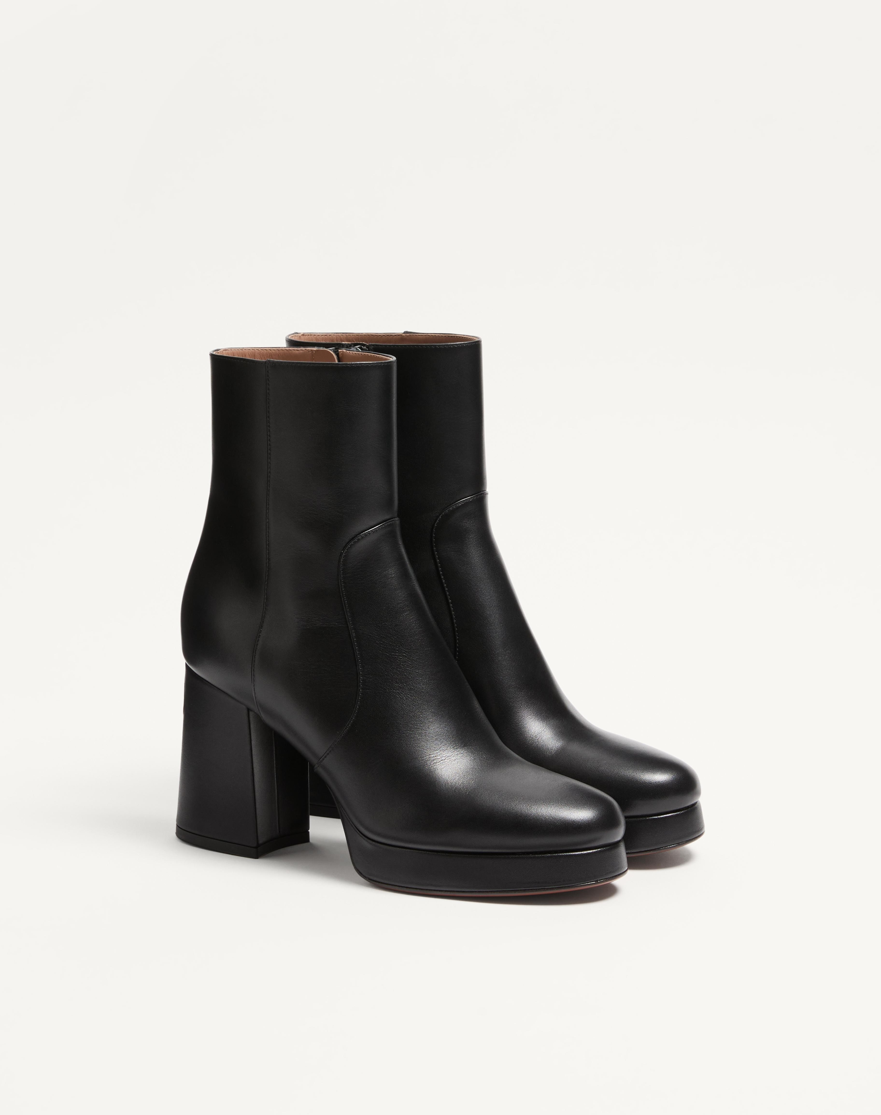 FAWCETTE PLATFORM ANKLE BOOT IN CALFSKIN 90MM - 3