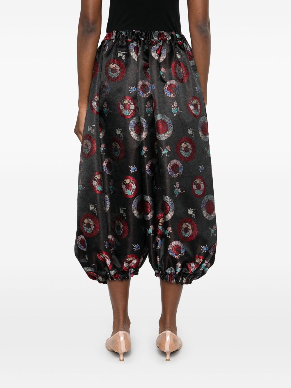 patterned-intarsia trousers - 4