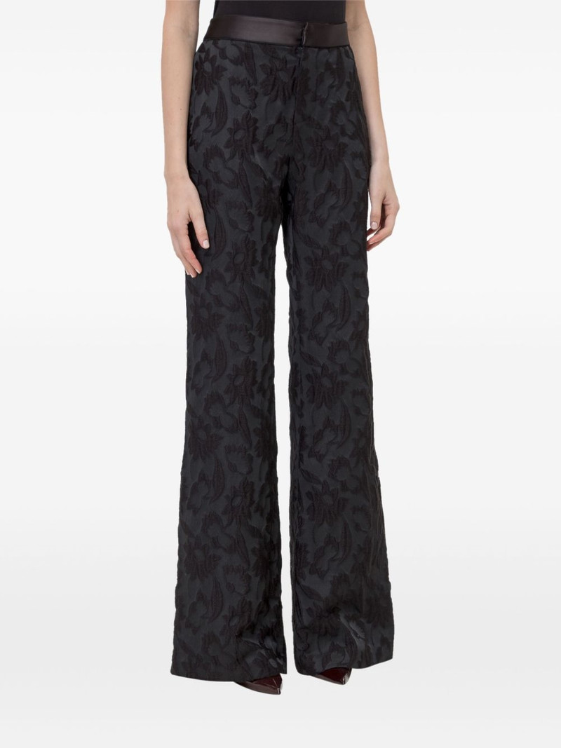 jacquard flared trousers 1