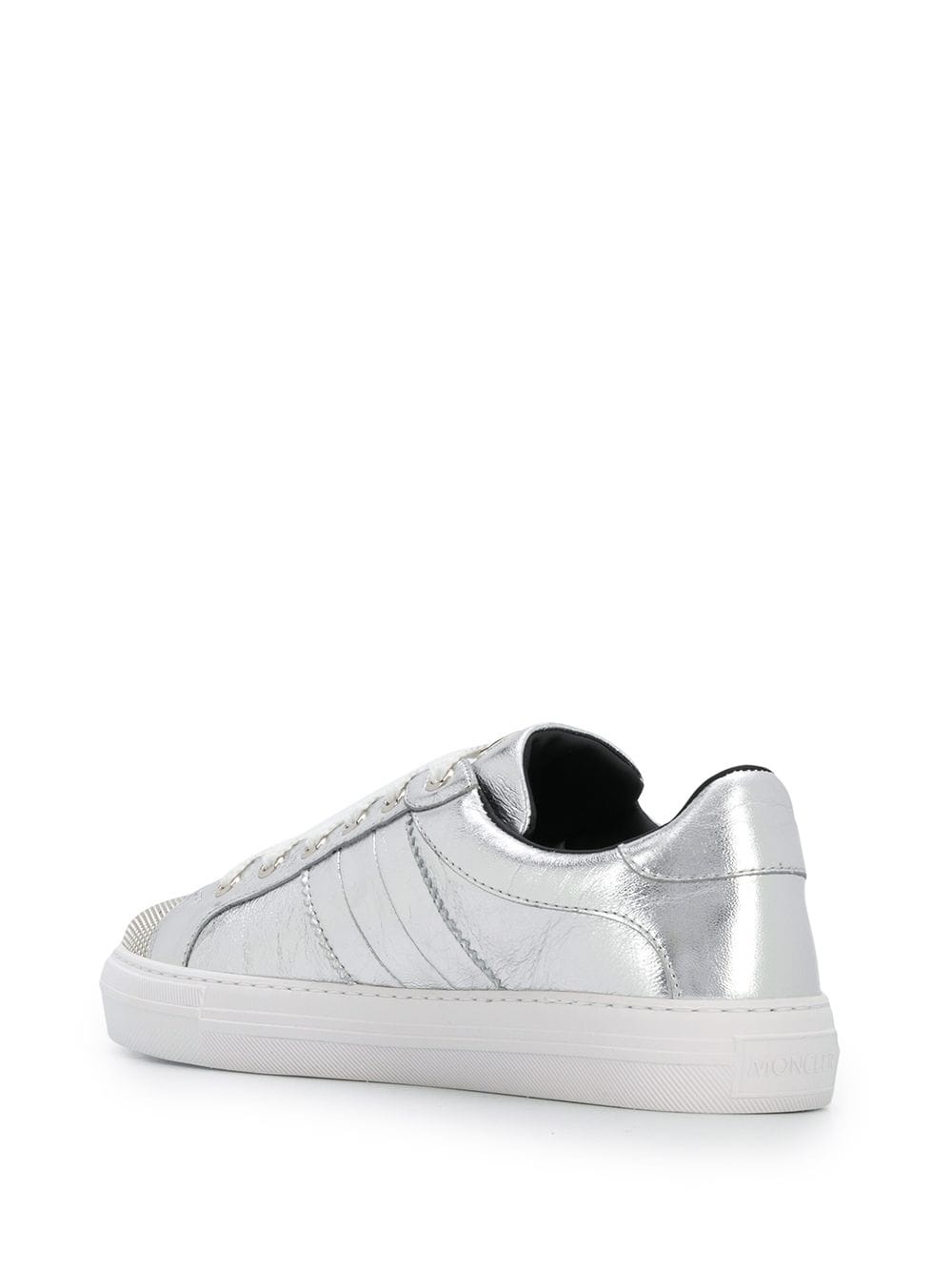 metallic low-top sneakers - 3