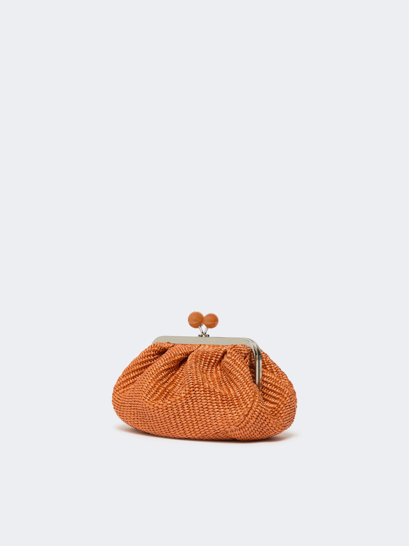 WEEKEND Max Mara Small raffia-effect Pasticcino Bag - SALMON outlook