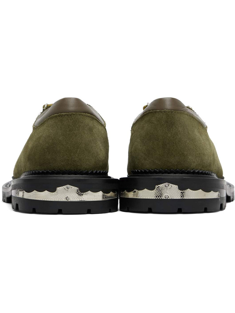 Green Suede AJ1425 Derbys 2
