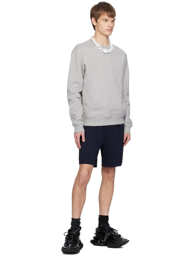 Balmain Navy Jacquard Shorts outlook