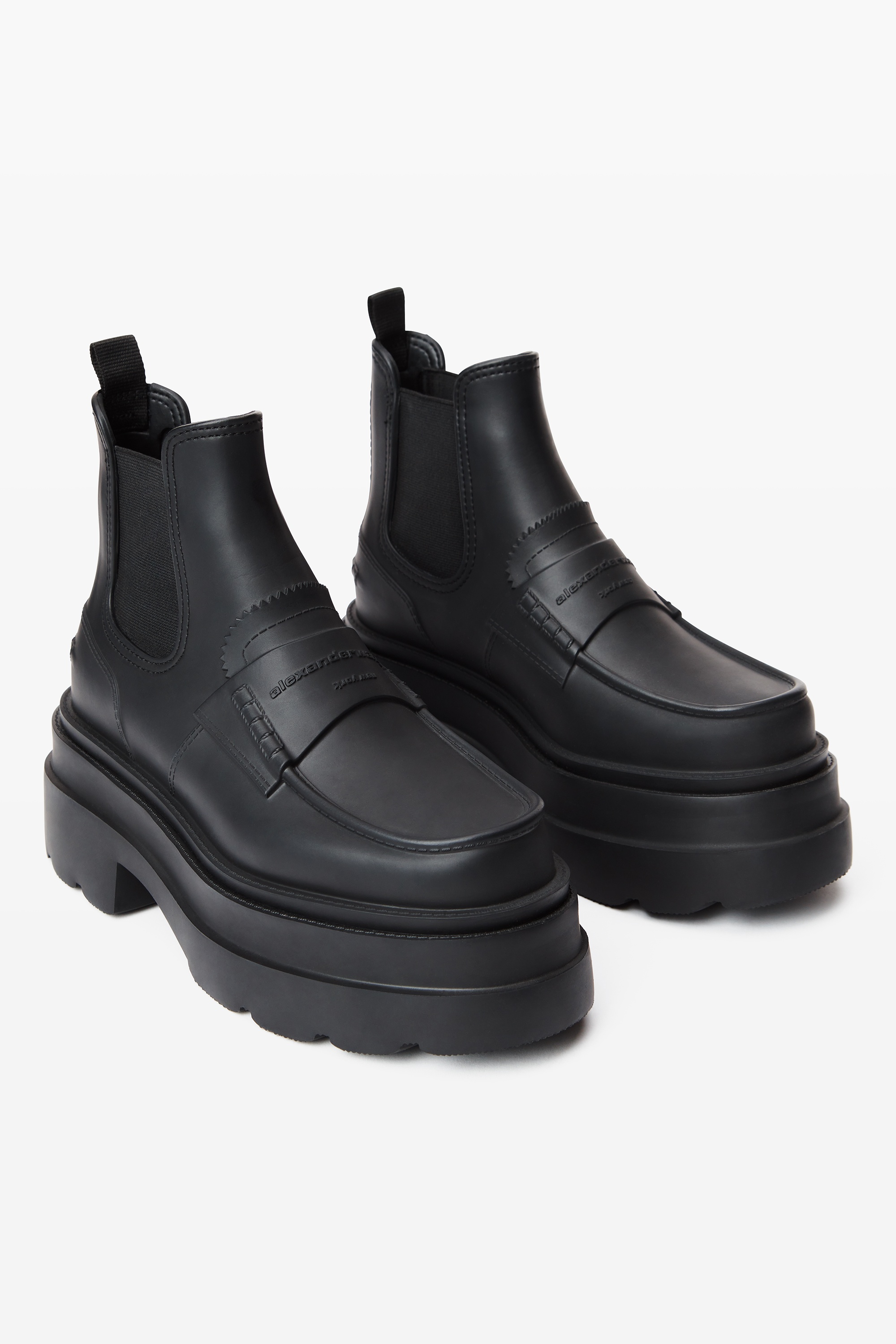 Carter 75mm Ankle Platform Boot in Rubber - 3