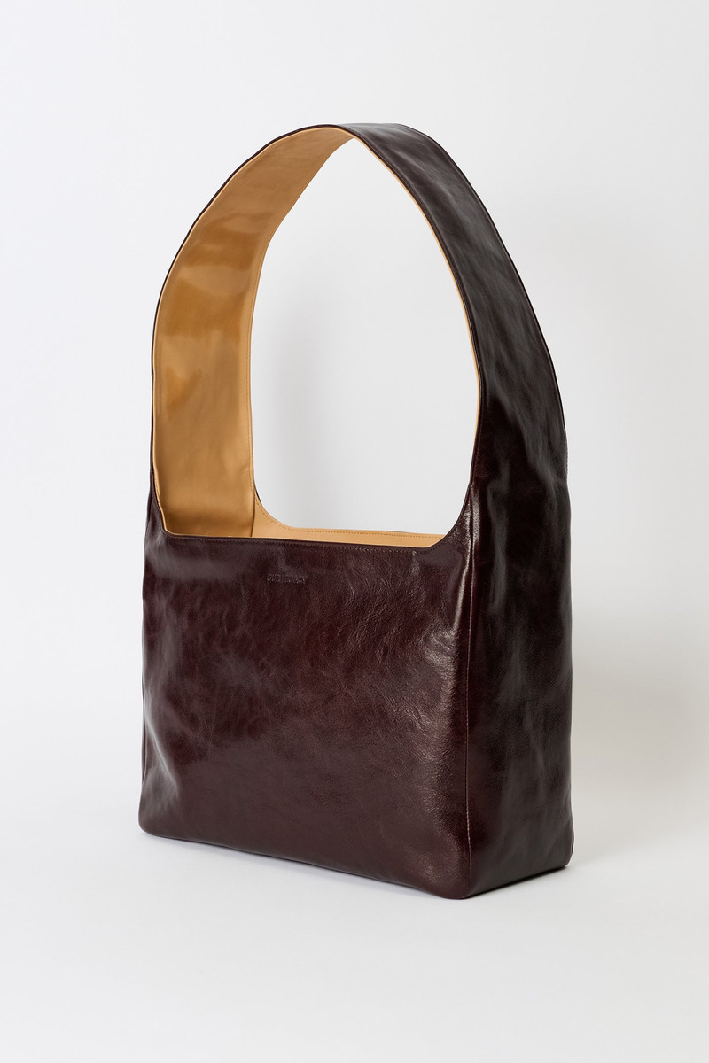 Our Legacy Grande Brick Bag Deep Abyss Red Leather outlook