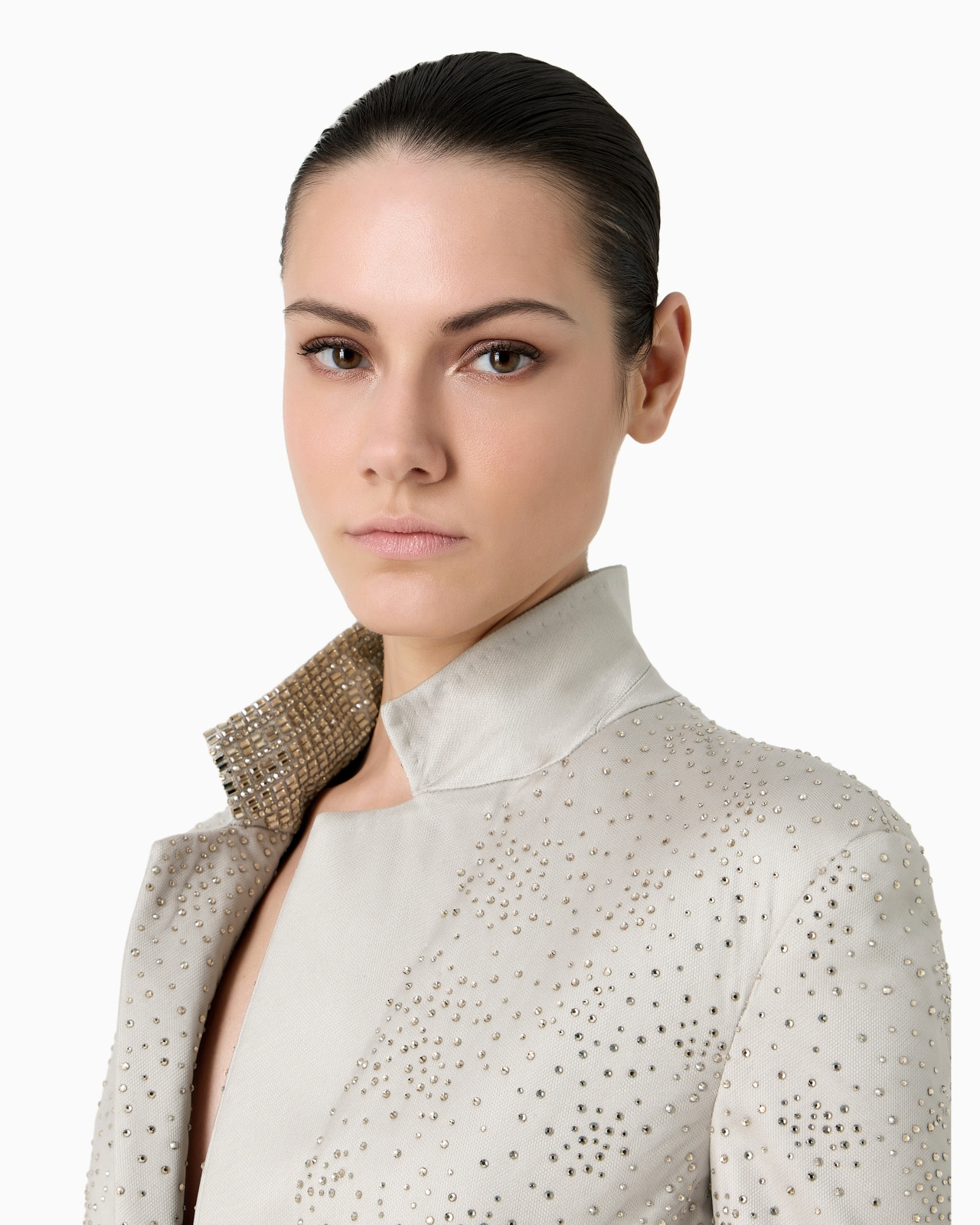 Crystal-embroidered single-breasted jacket - 5