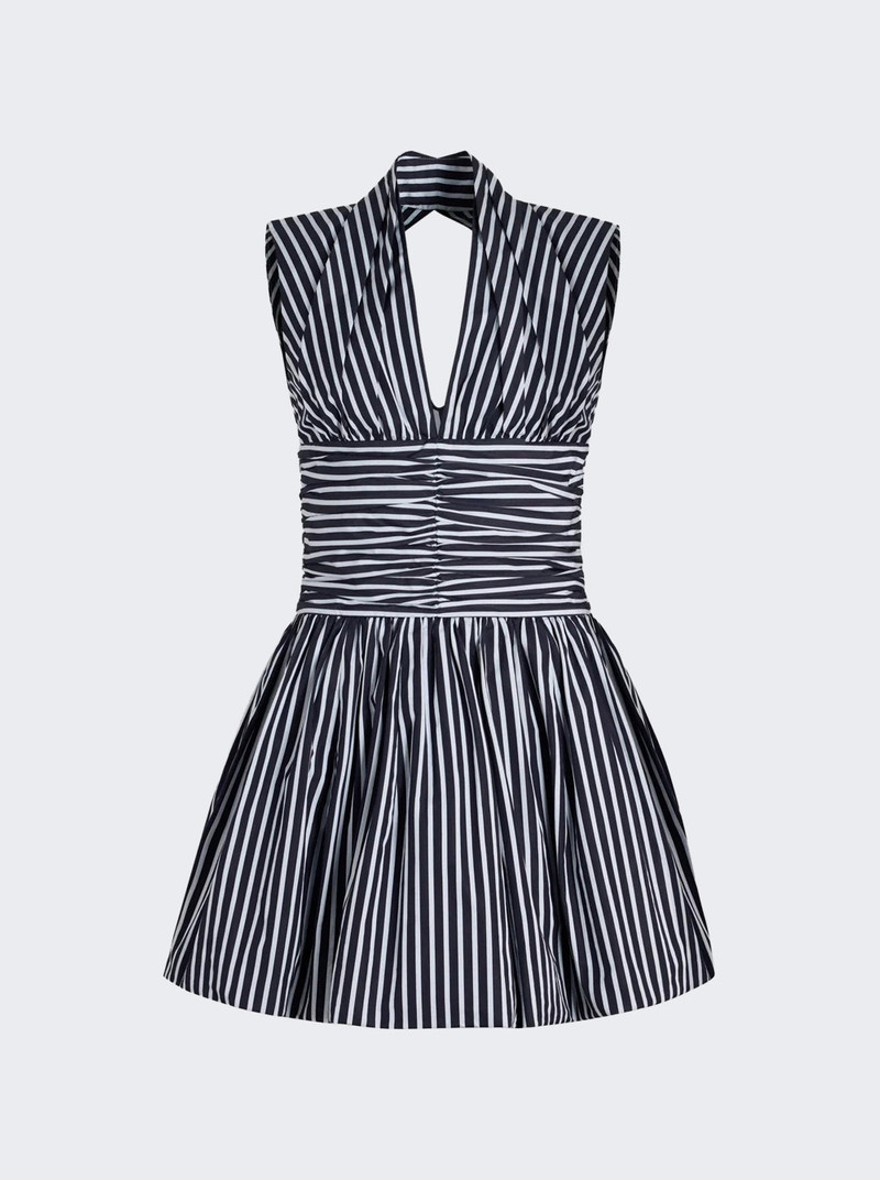Sleeveless Bloomer Mini Dress Navy Stripes - 1