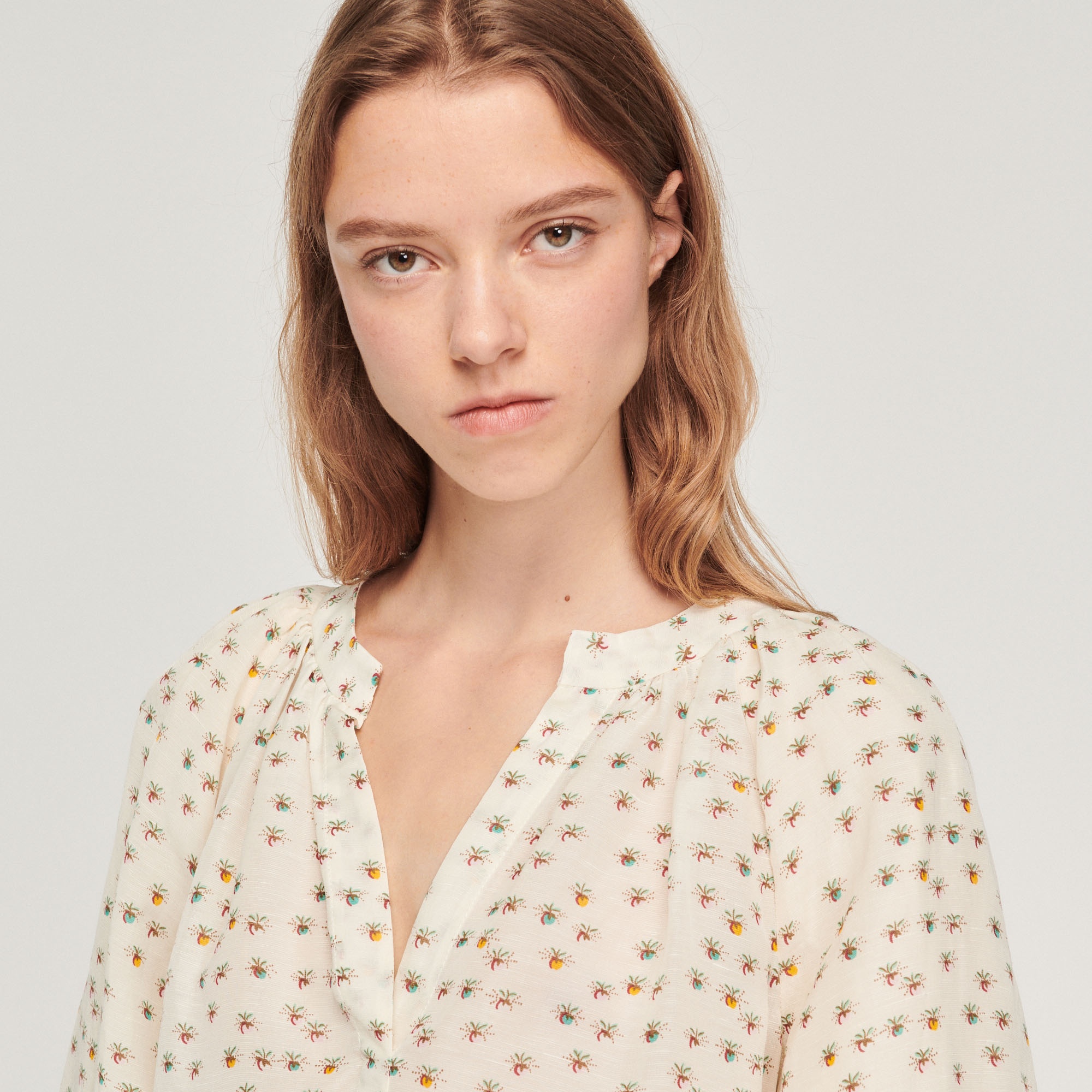 Loose top with Summer Flowers print - 4