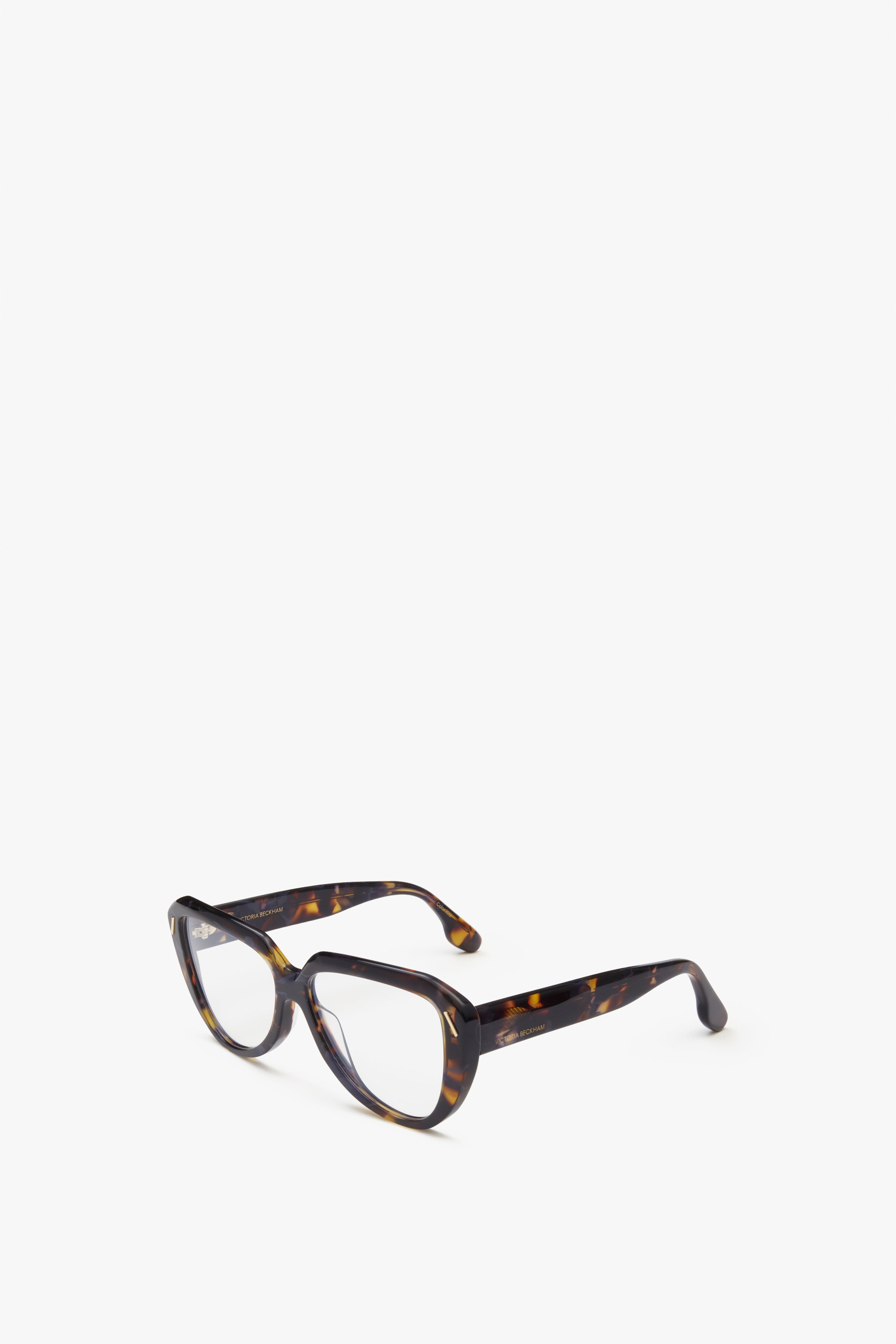 Sculptural Optical Glasses in Havana-Blue - 2