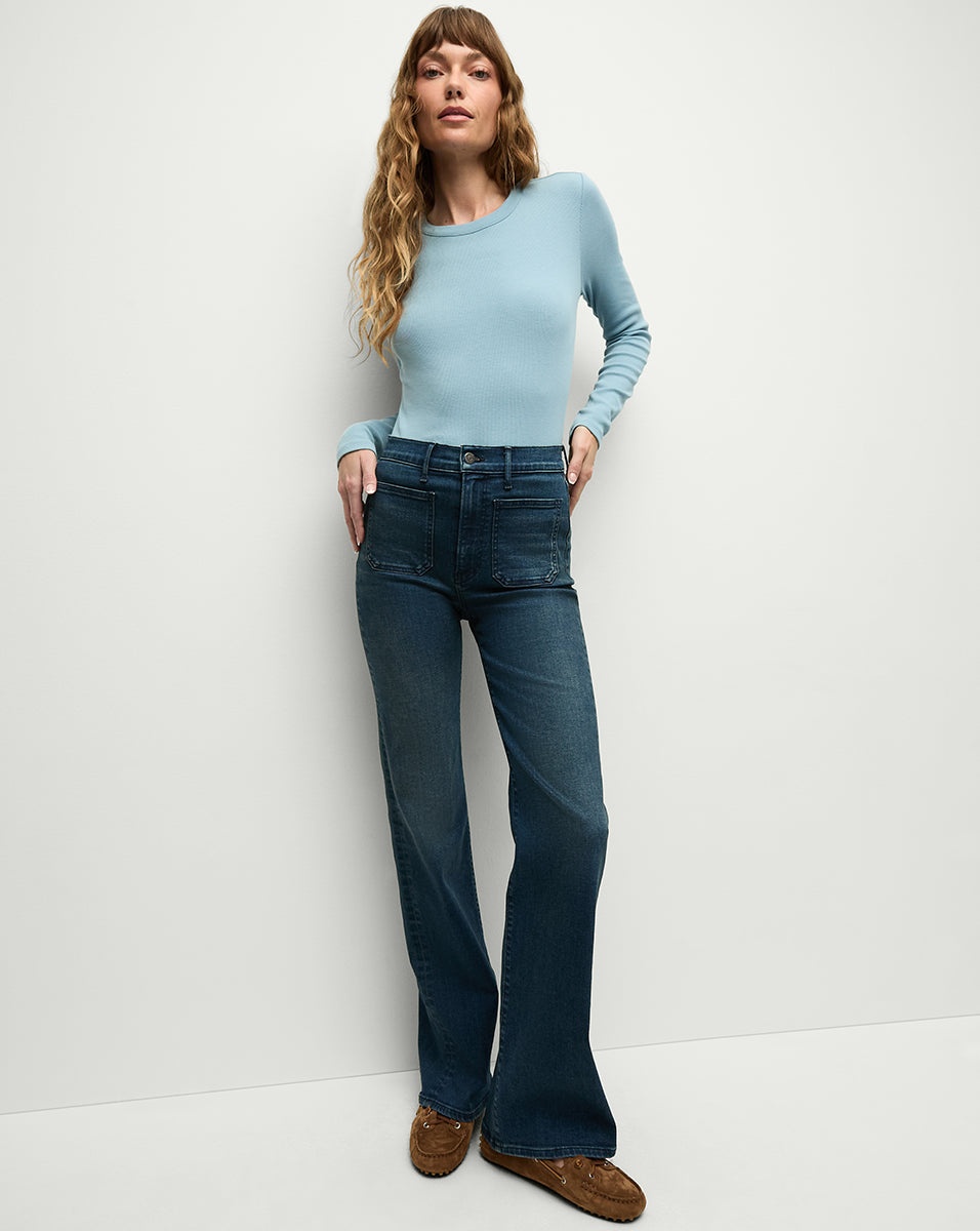CROSBIE PATCH-POCKET WIDE-LEG JEAN - 2