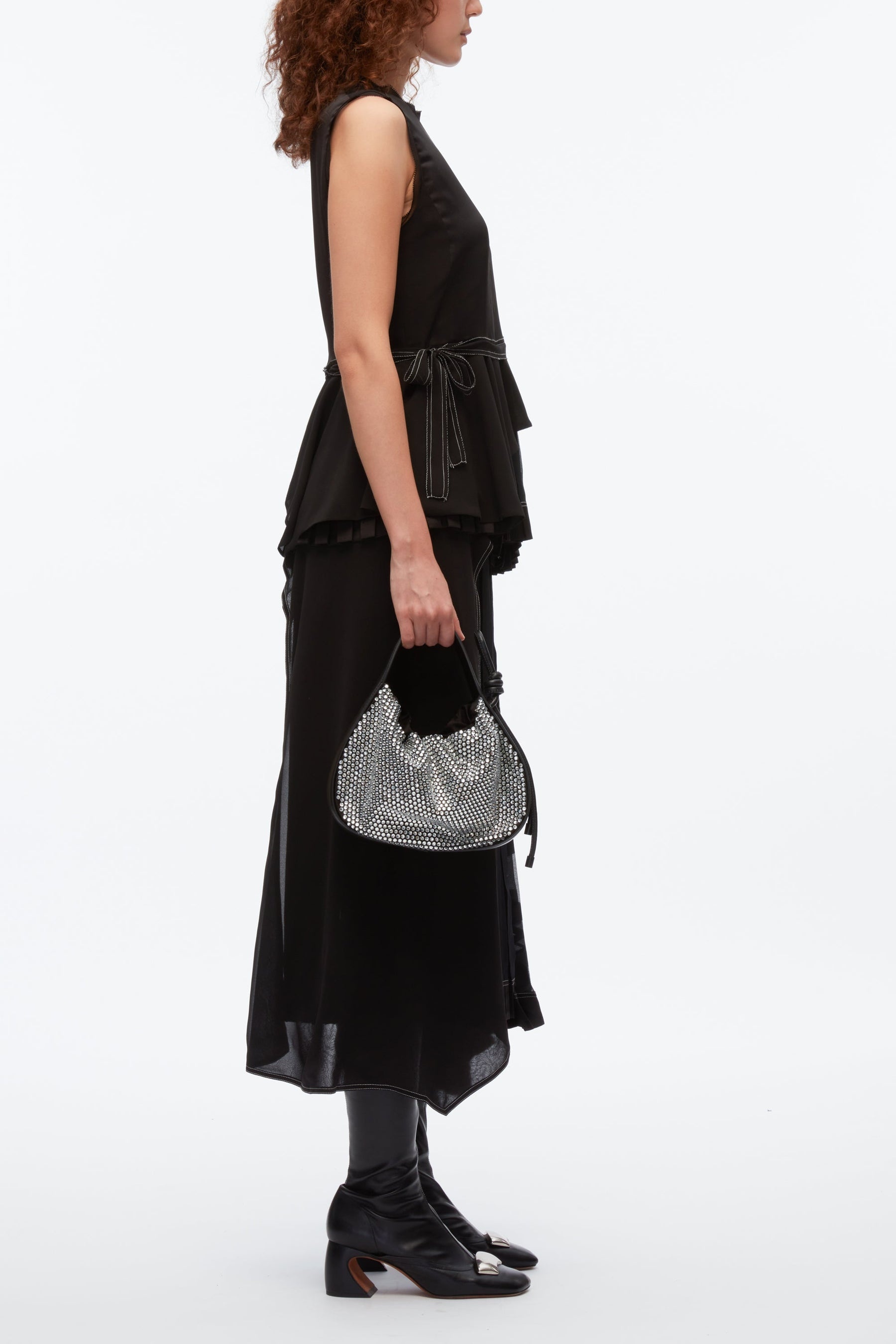 Crystal Embellished Origami Mini Bag - 3