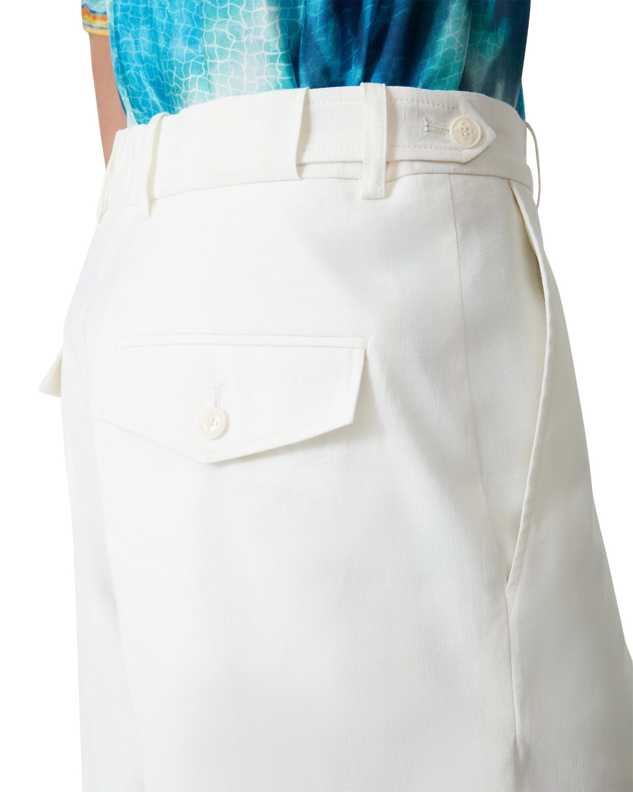 Linen Pleated Shorts | Casablanca Paris - 5