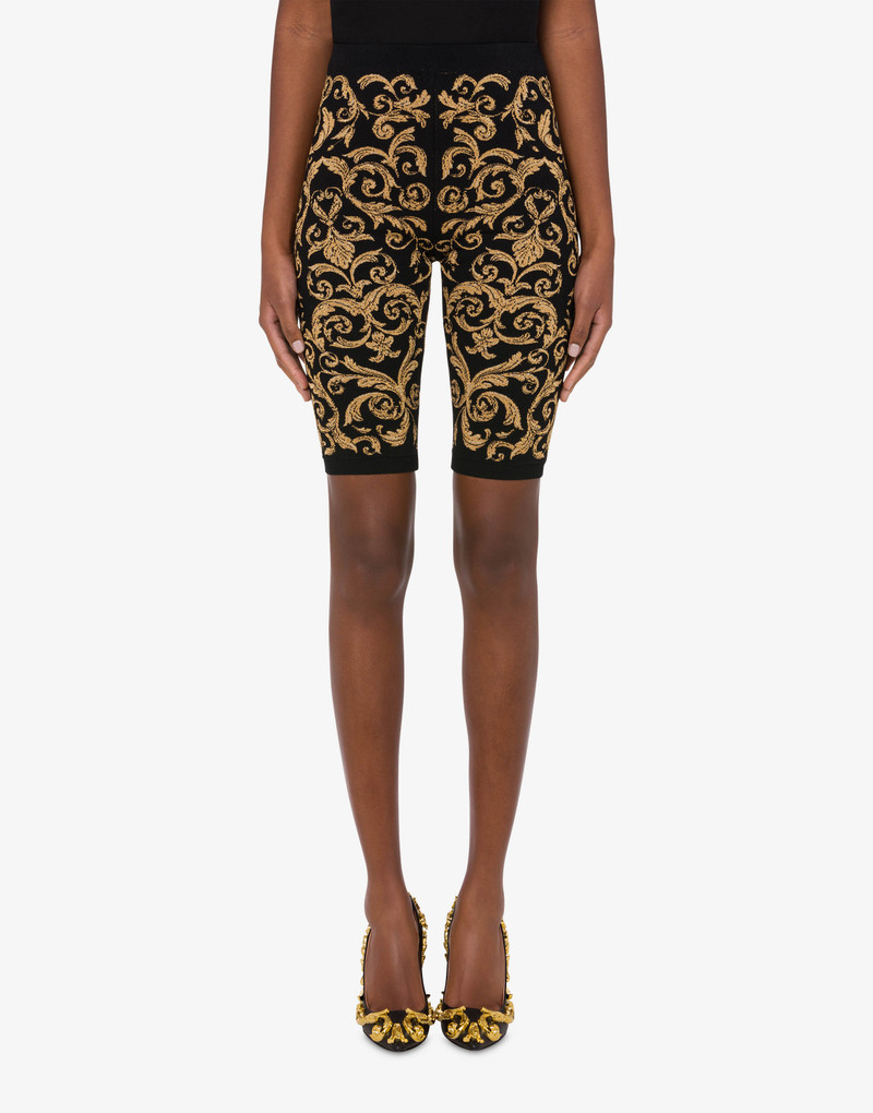 Moschino BAROQUE JACQUARD KNIT BIKE SHORTS outlook