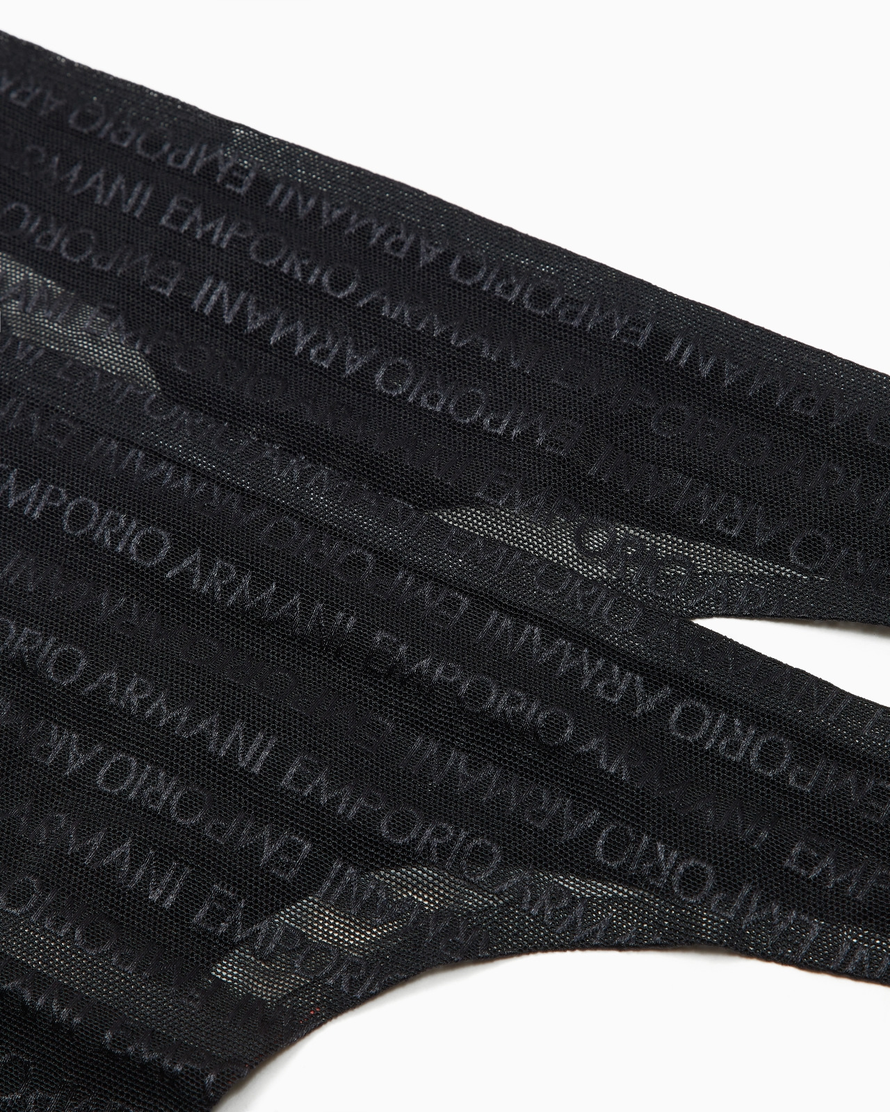 Two-pack of ASV recycled bonded mesh thongs with all-over logo lettering - 4