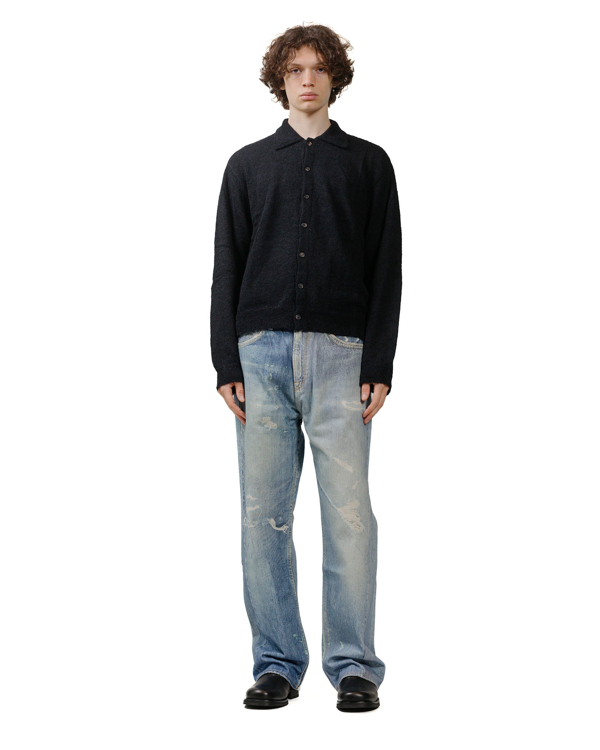 Evening Polo Black Fuzzy Alpaca - 4