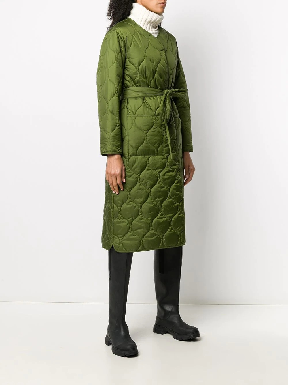 x Alexa Chung Martha collarless quilted coat - 3