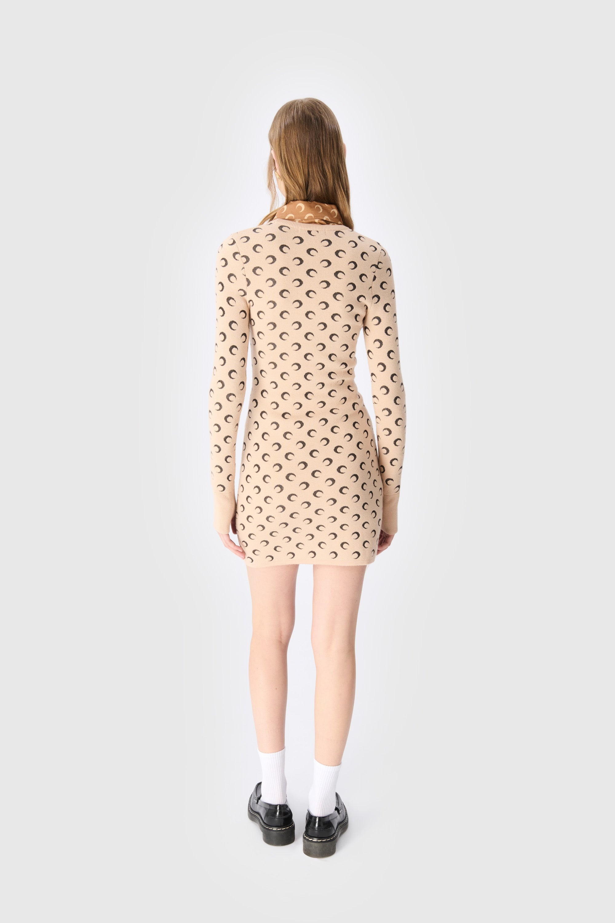 Moon Jacquard Knit Mini Dress - 3