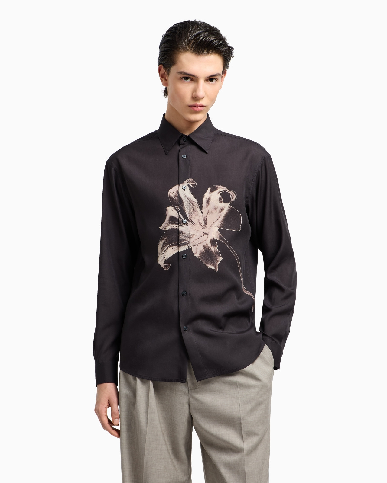 ASV LYOCELL BLEND SHIRT WITH LILY PRINT - 4
