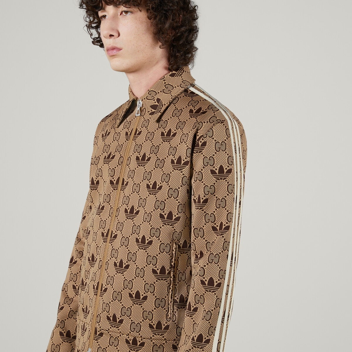 GUCCI adidas x Gucci GG Trefoil zip jacket | REVERSIBLE