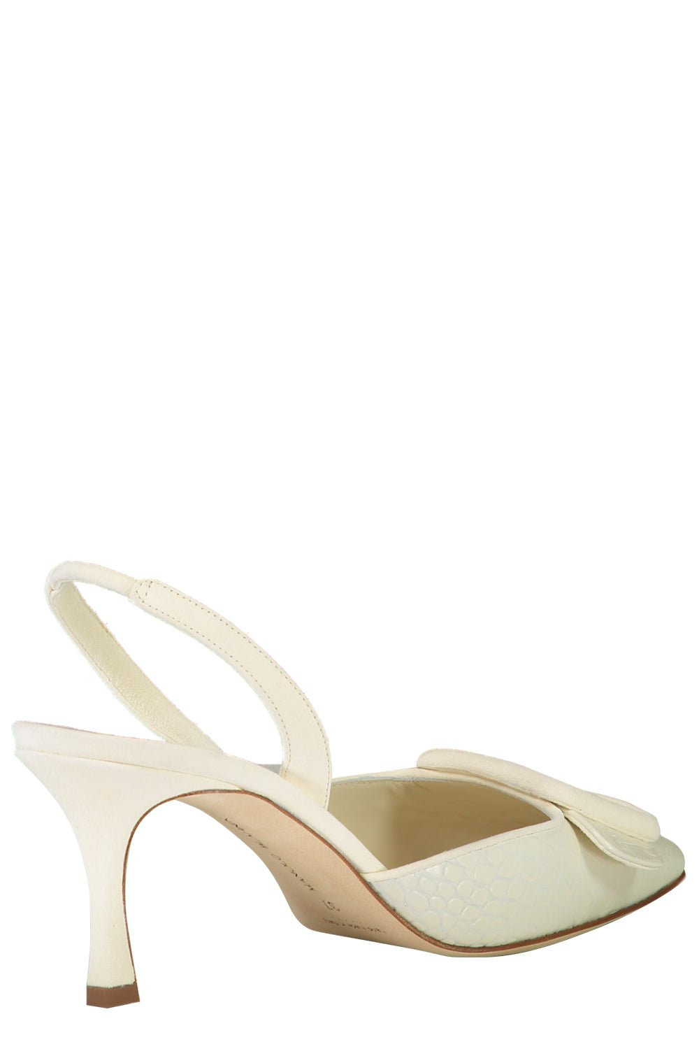 Maysli Slingback Pump - Light Cream Croc - 5