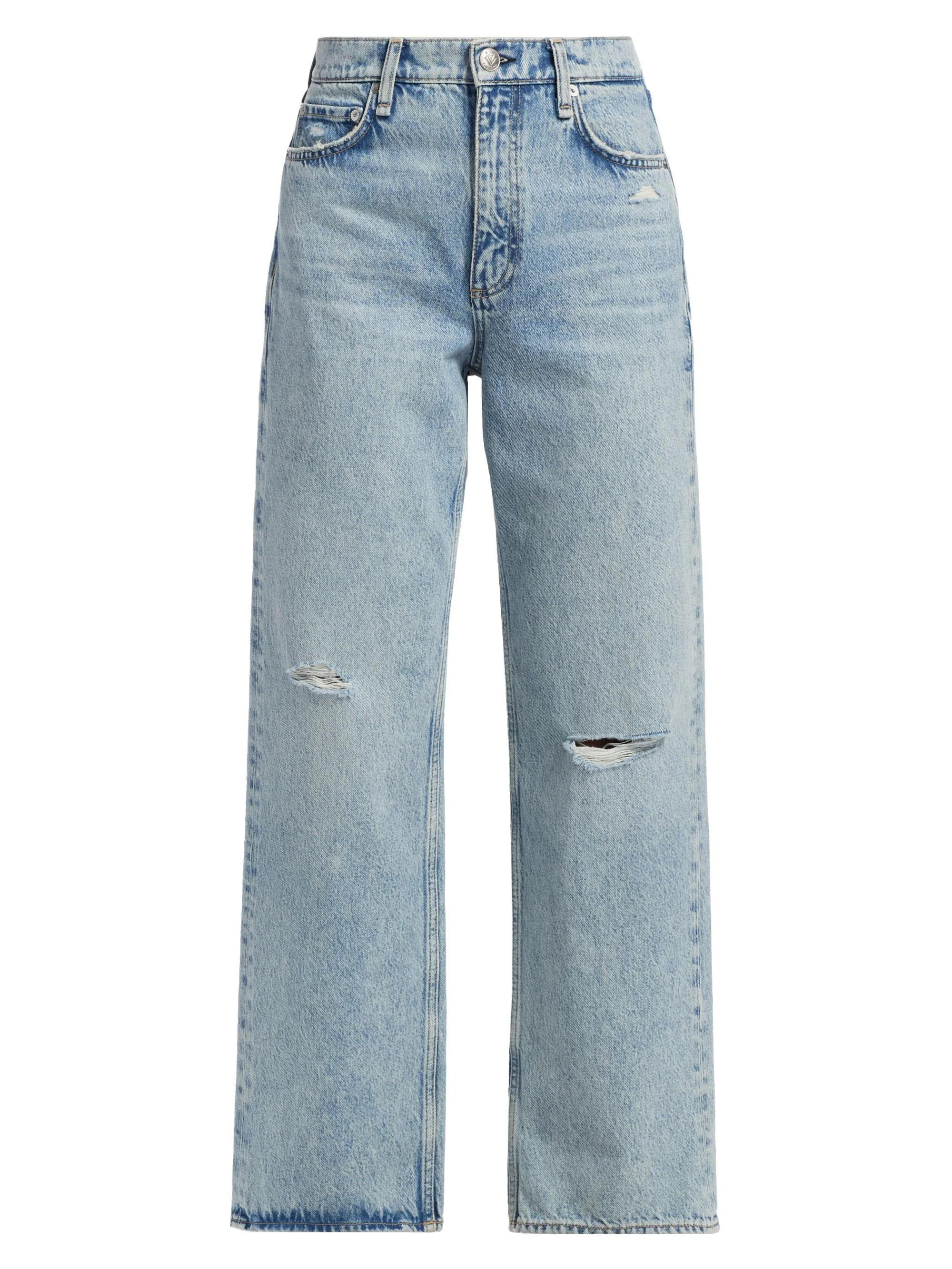 Women's Shea High-Rise Relaxed Straight Jeans - Calypso Holes - 1