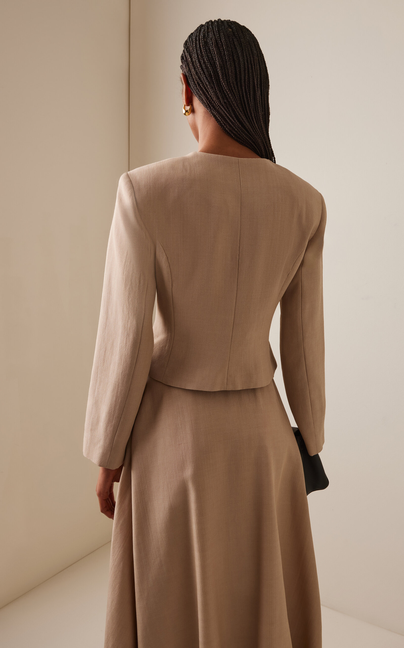Frida Tailored Crepe Jacket neutral - 4