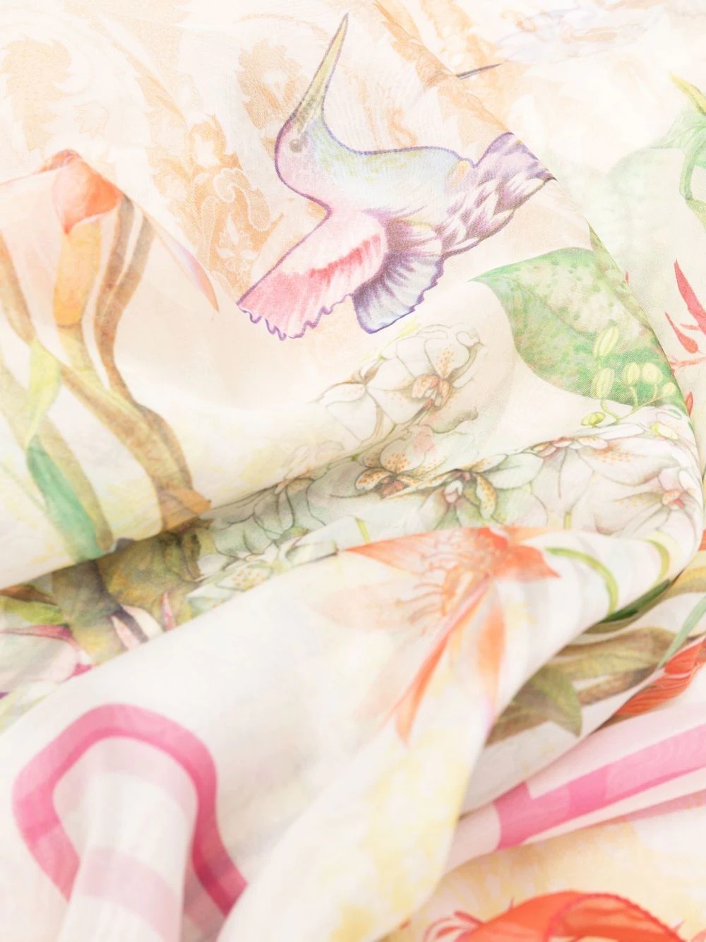 floral-print scarf - 3