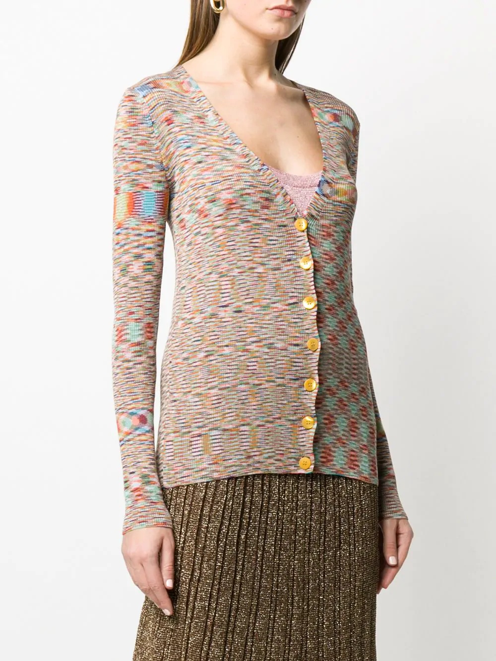 abstract knit cardigan  - 3