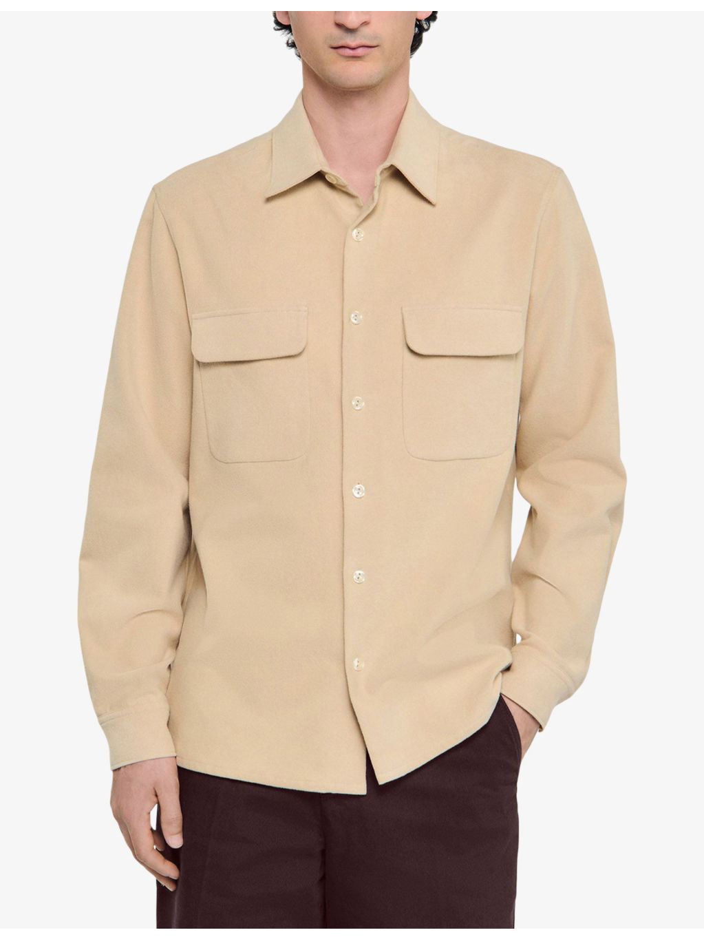 Flap-Pocket Flannel Cotton Shirt - 3