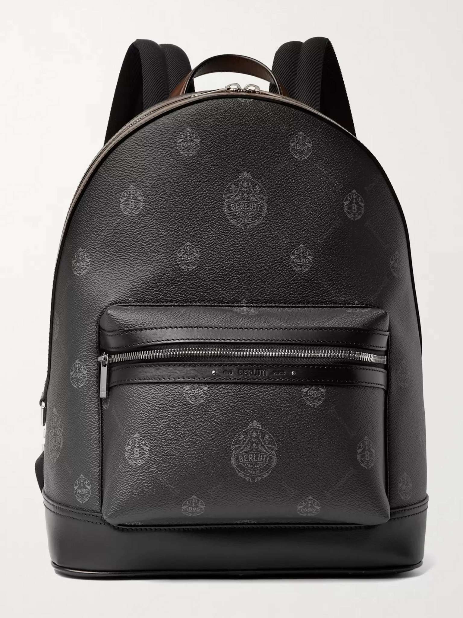 Explorer Signature Logo-Print Canvas and Leather Backpack - 1