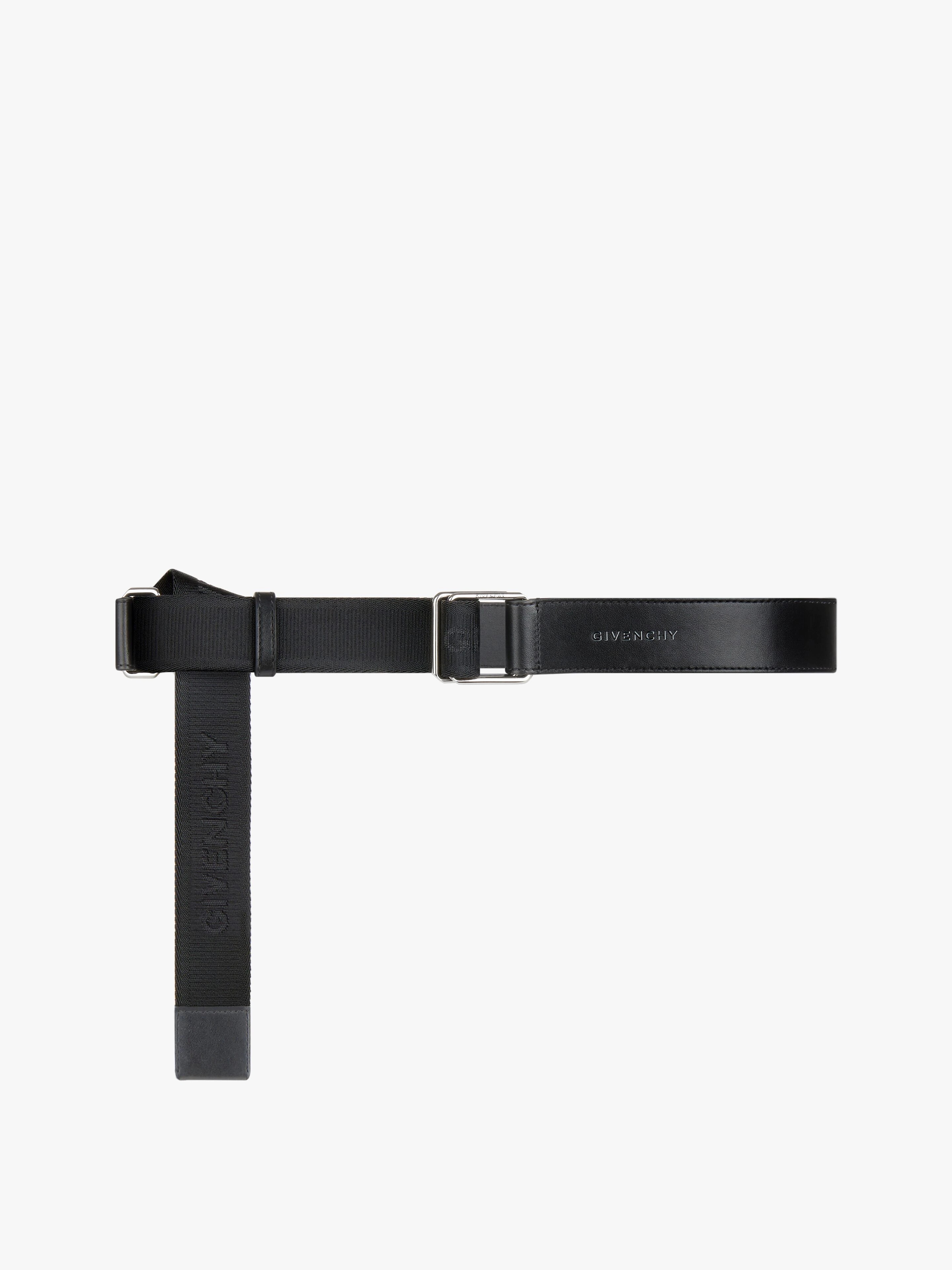 GIVENCHY BELT IN LEATHER AND CANVAS - 1