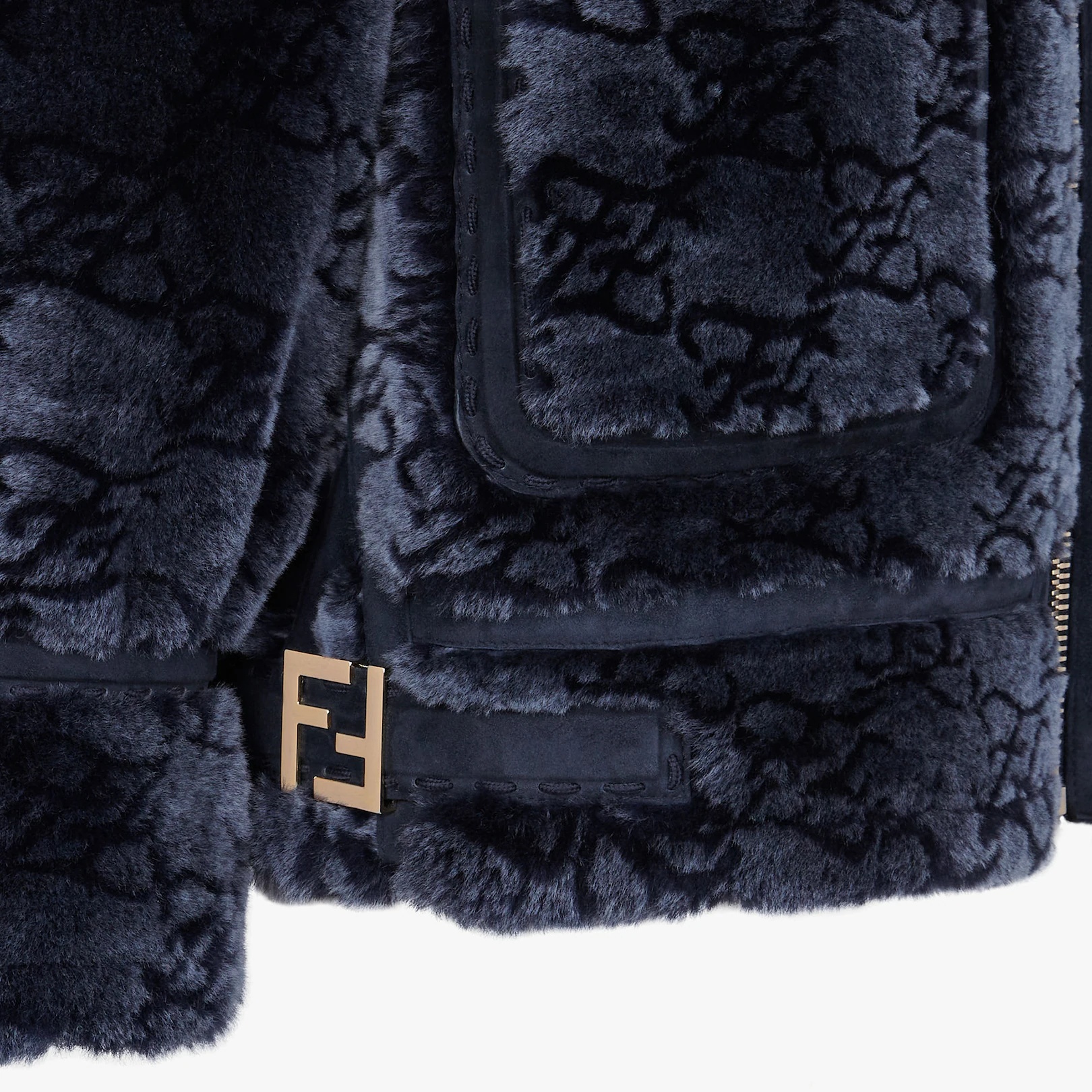 Blue shearling jacket - 3