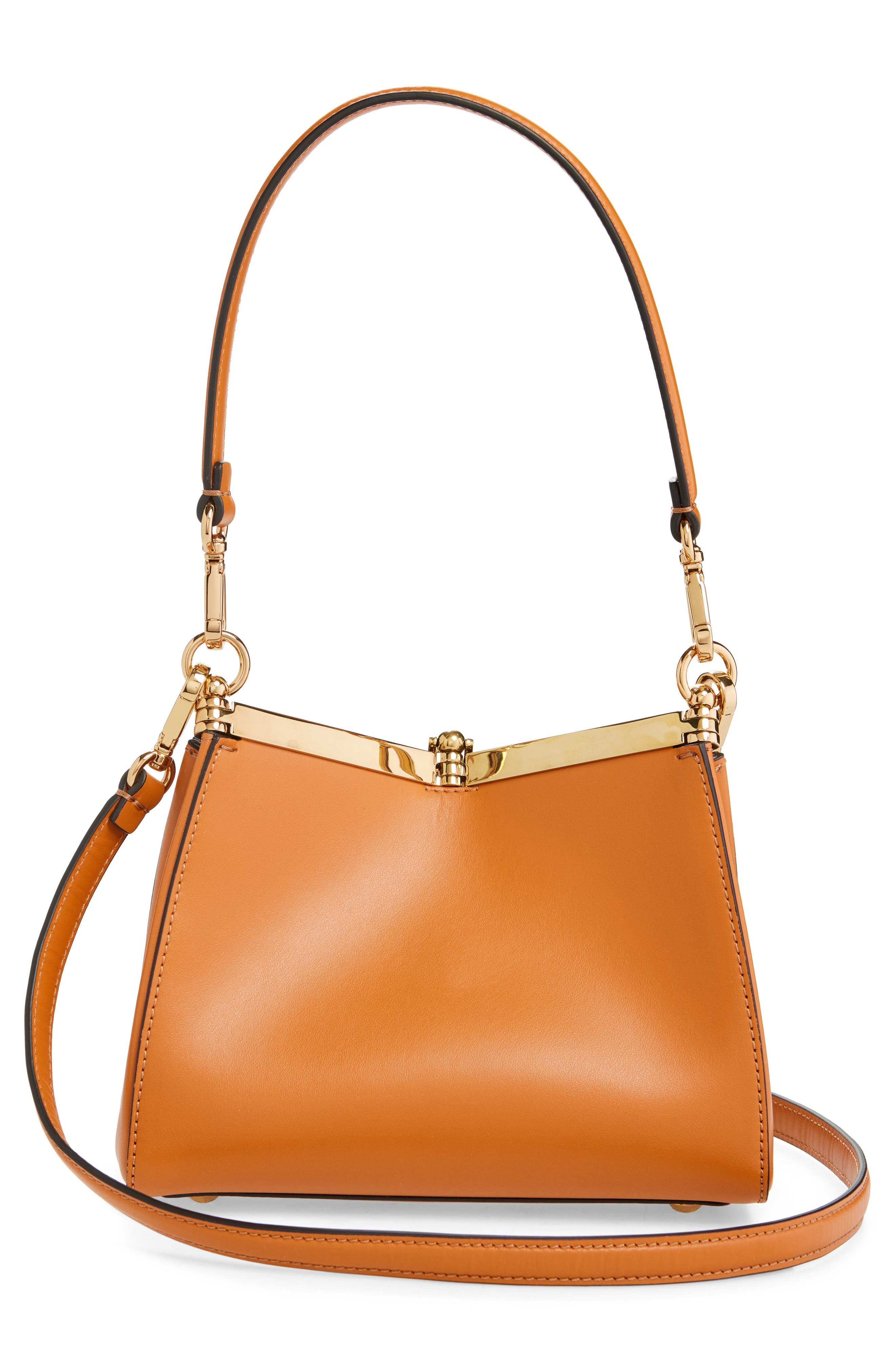 Etro Small Vela Leather Shoulder Bag in Arancione at Nordstrom - 3