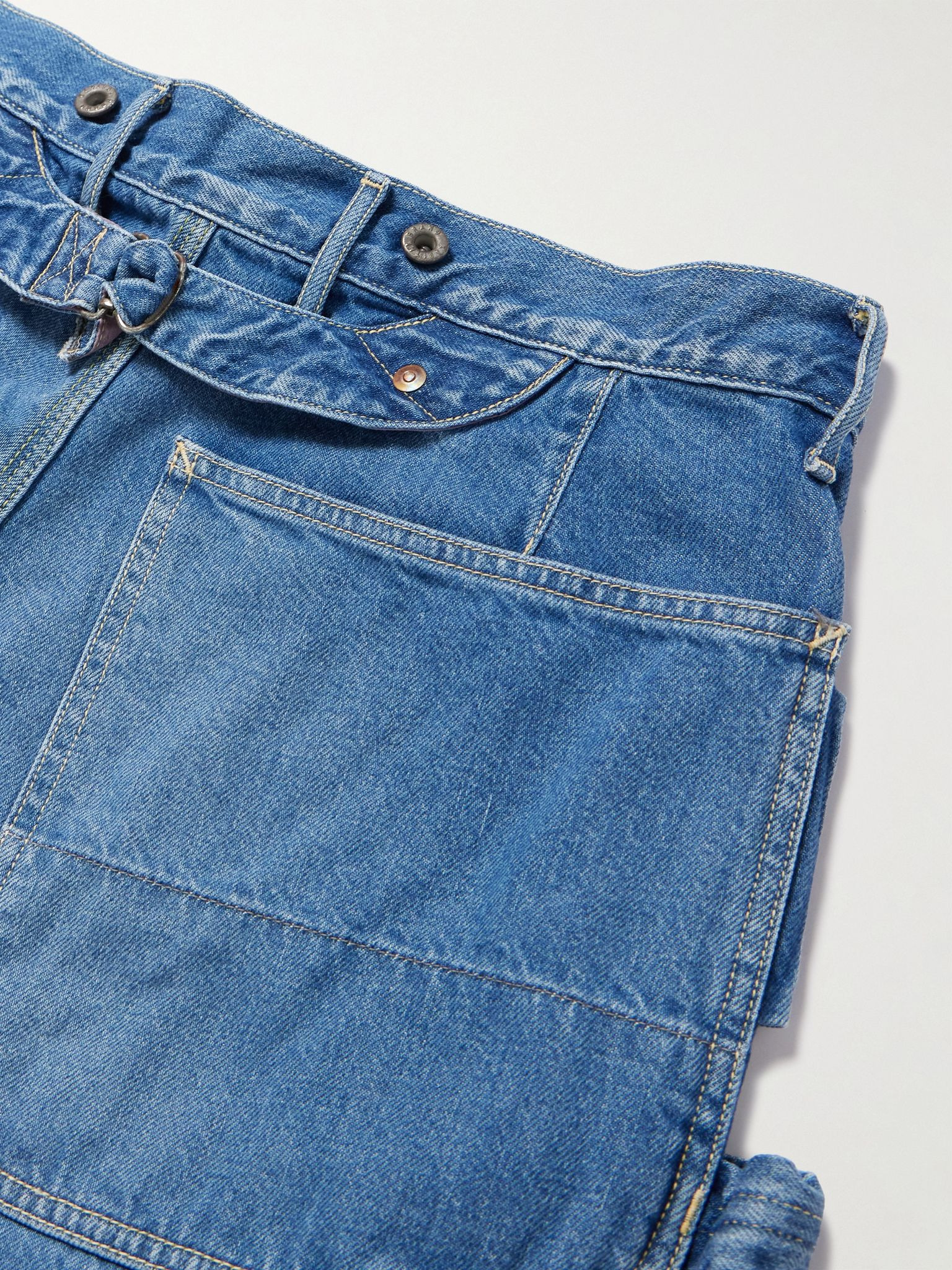 Lumber Straight-Leg Panelled Jeans Blue - 4