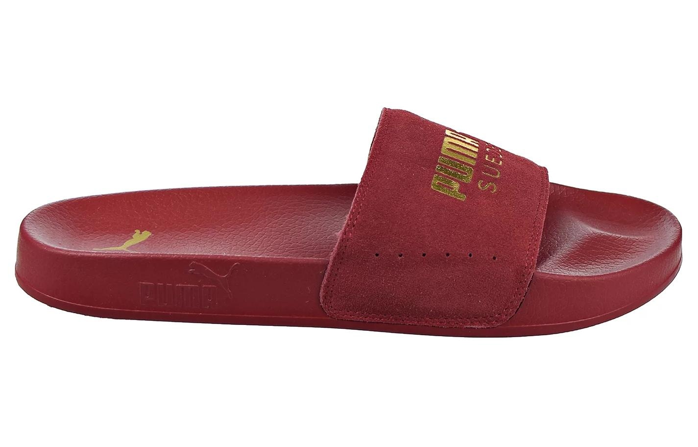 PUMA Leadcat 2.0 Suede Slides 'Red Gold' 398678-04 - 2