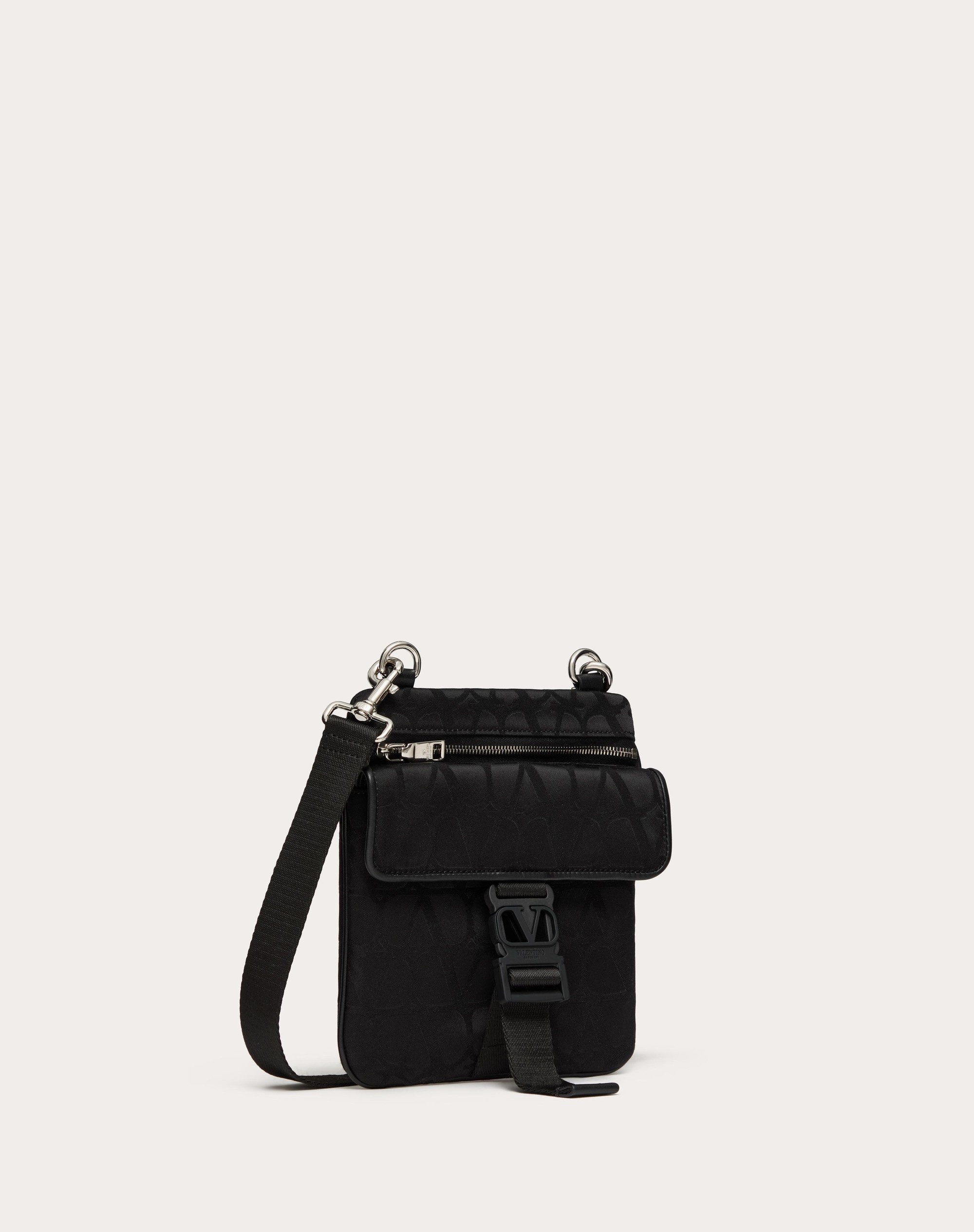 TOILE ICONOGRAPHE SHOULDER BAG IN TECHNICAL FABRIC WITH LEATHER DETAILS - 2